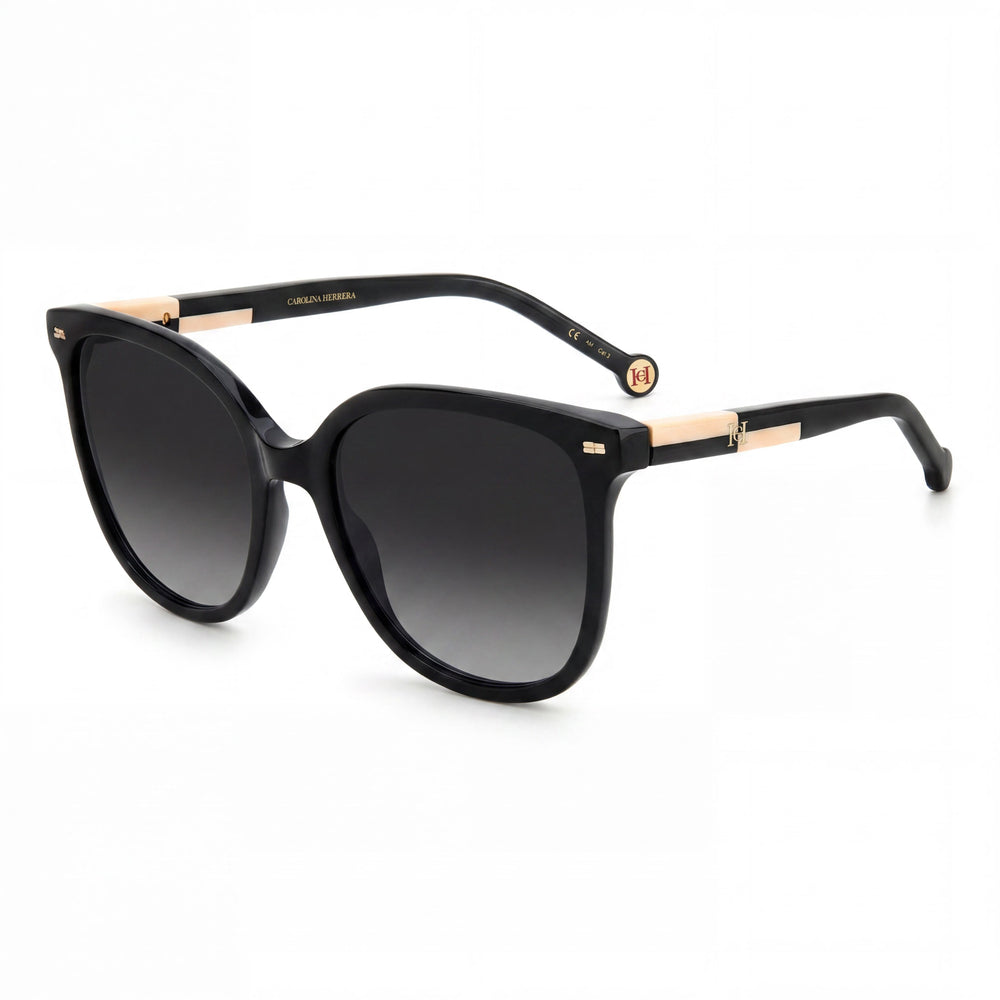 Carolina Herrera Clásicas Unisex Plástico Negro Nude Montura Gris Oscuro Degradado, Lentes Gris Oscuro Degradado, No Polarizadas con Protección UV 55mm