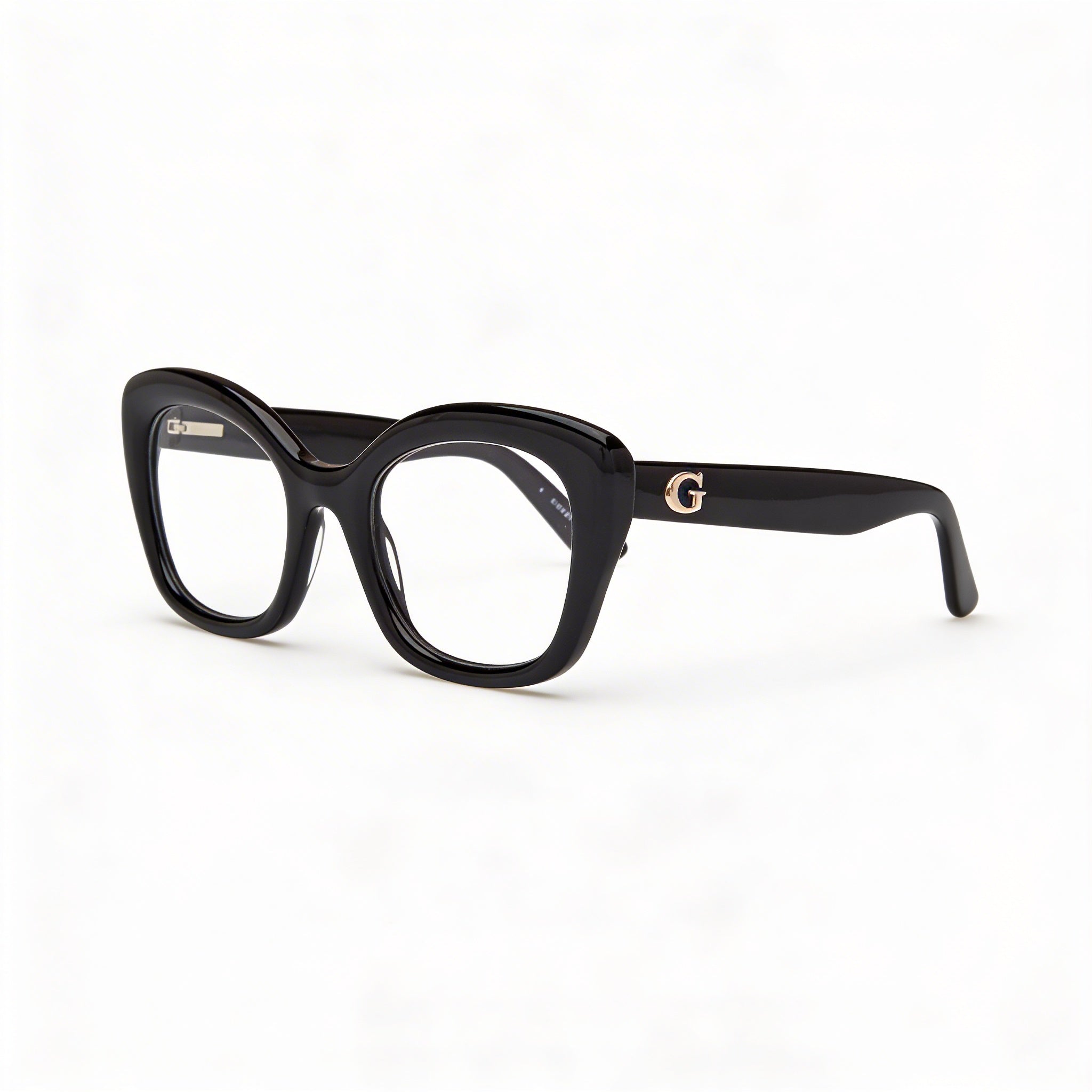 Gafas de mujer Guess Gu50225 de plástico negro brillante no transparentes de 51 mm, Photo 1