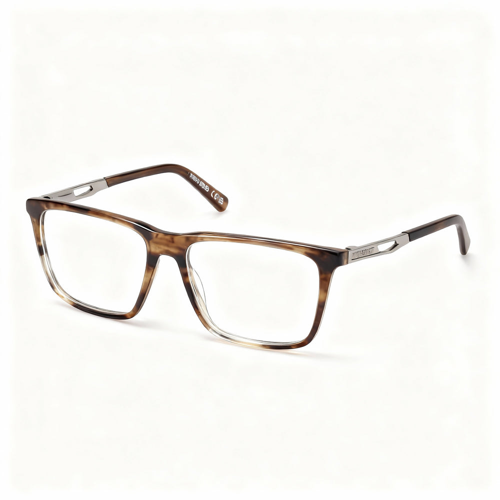 Monturas para gafas Harley-Davidson de tamaño estándar para hombre, graduadas o de moda, en color marrón claro.