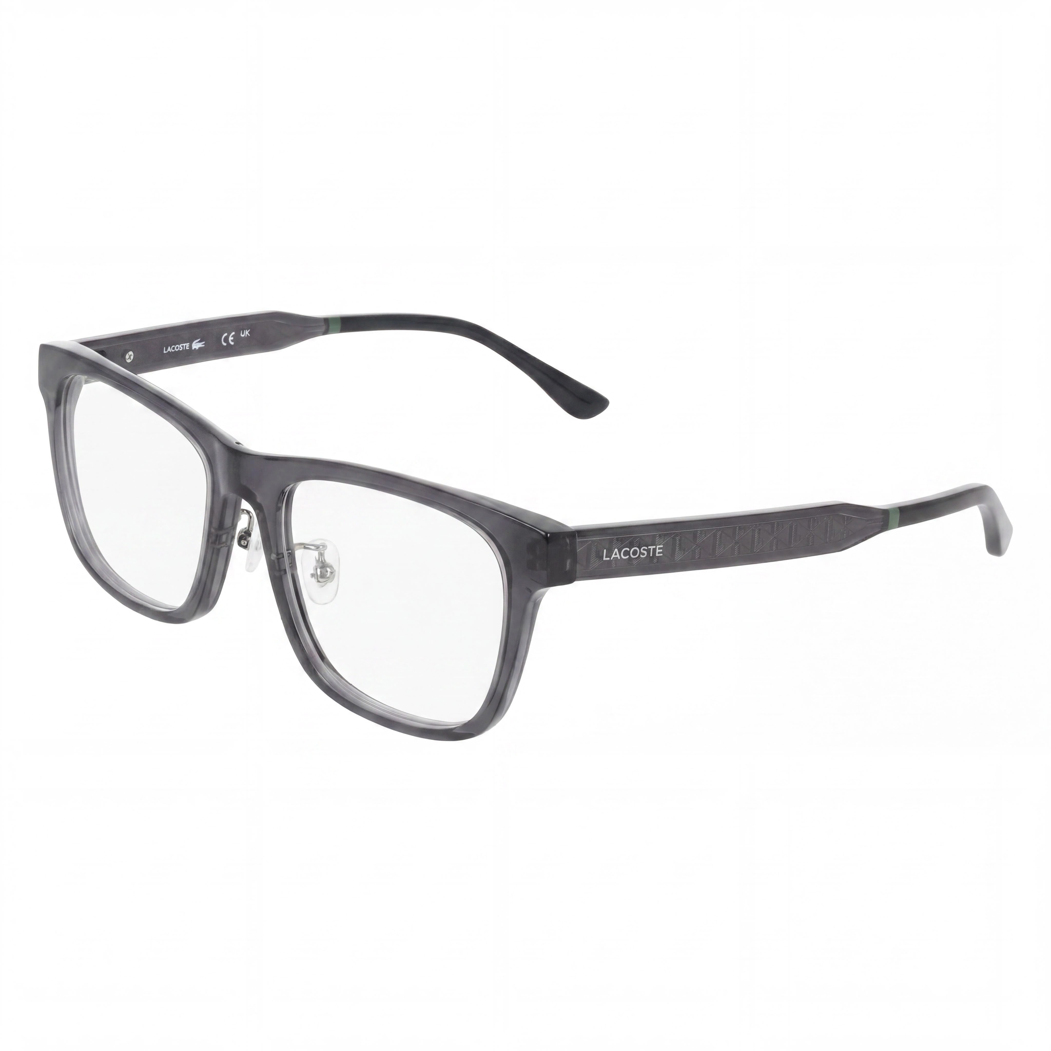 LACOSTE L2994lb Unisex Transparent Dark Grey Acetate Frame Eyewear with 52mm Lens, 18mm Bridge, 145mm Temple, Photo 1
