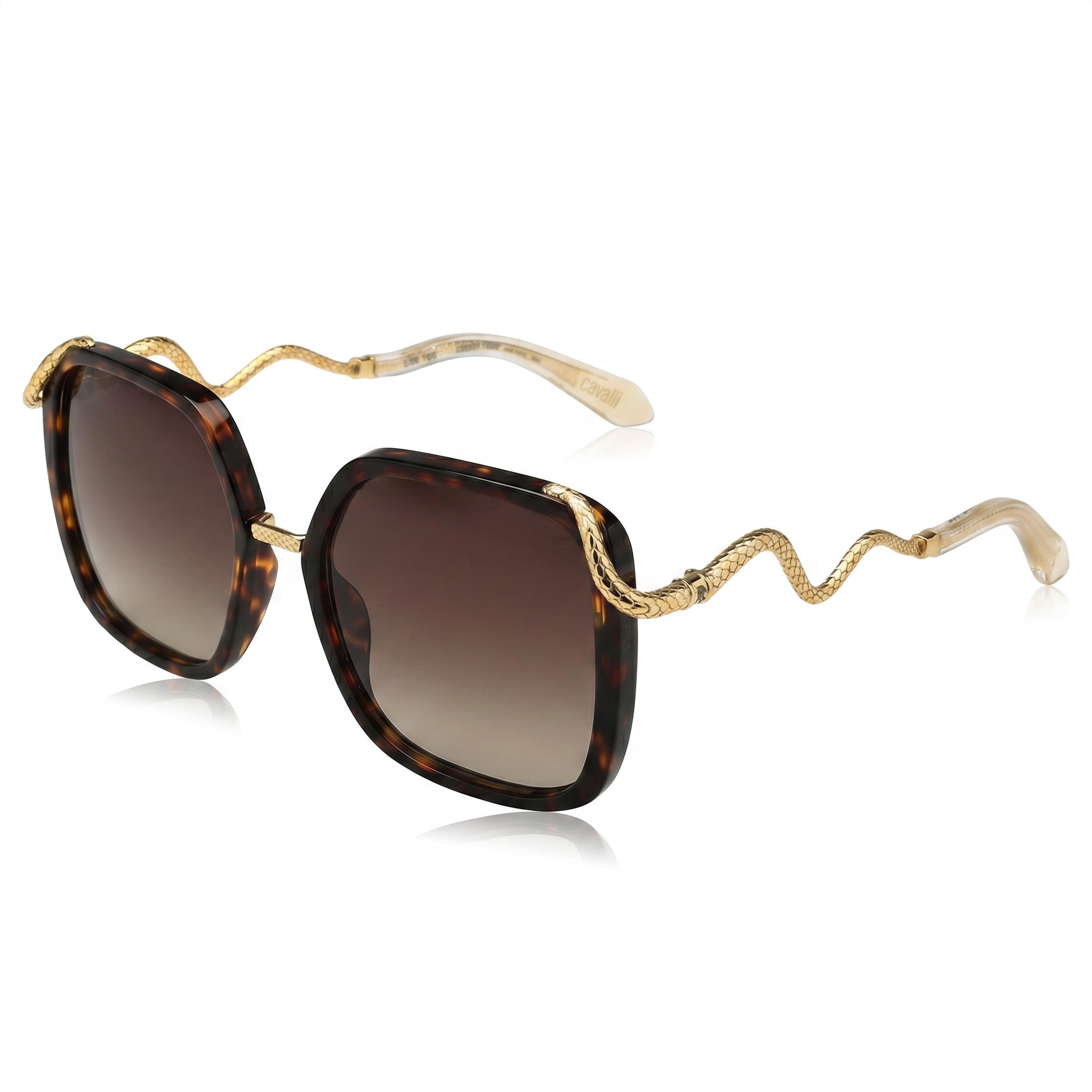 Gafas de sol ROBERTO CAVALLI SRC004M para mujer, modernas, de acero inoxidable rojo, con degradado ahumado, no polarizadas, 59 mm, Photo 1
