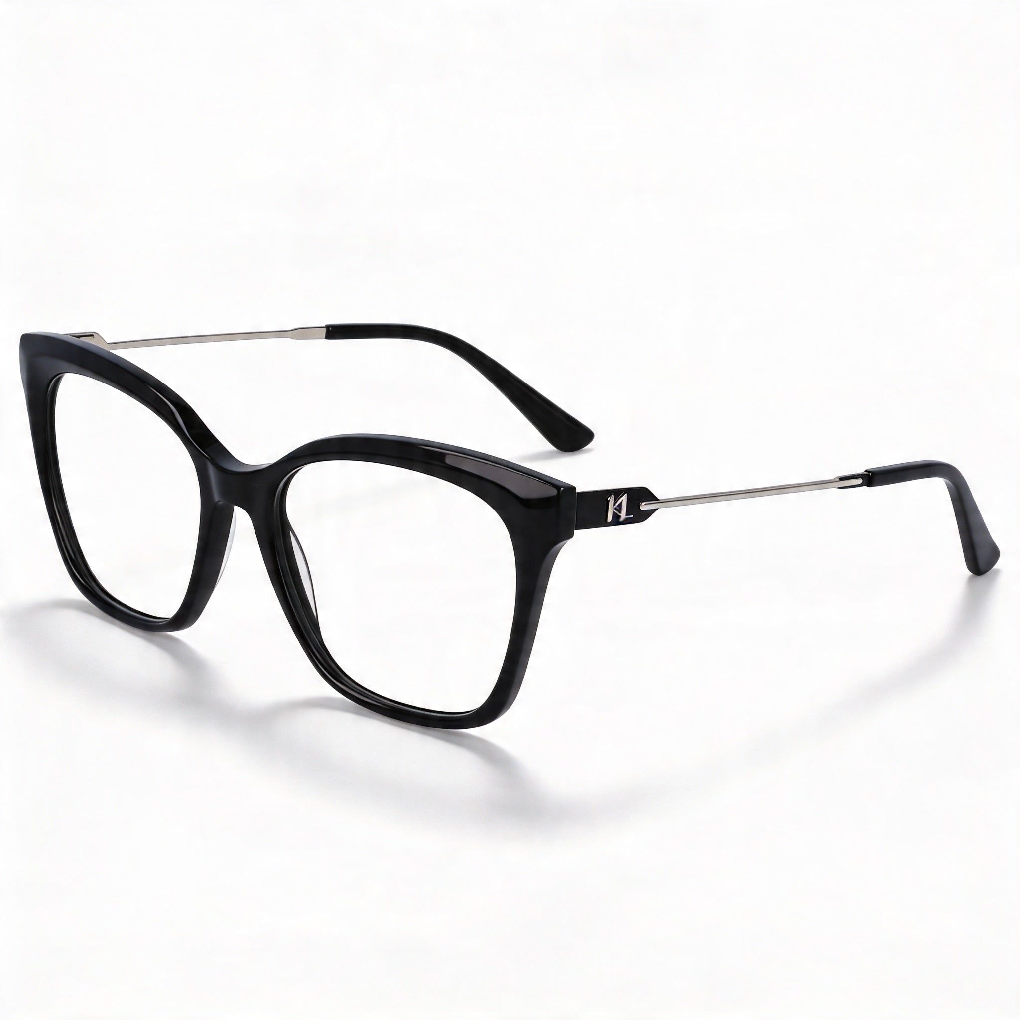 Gafas Karl Lagerfeld de Acetato Negro Casual para Mujer con Lentes Transparentes no Polarizadas 54-17-140mm, Photo 1