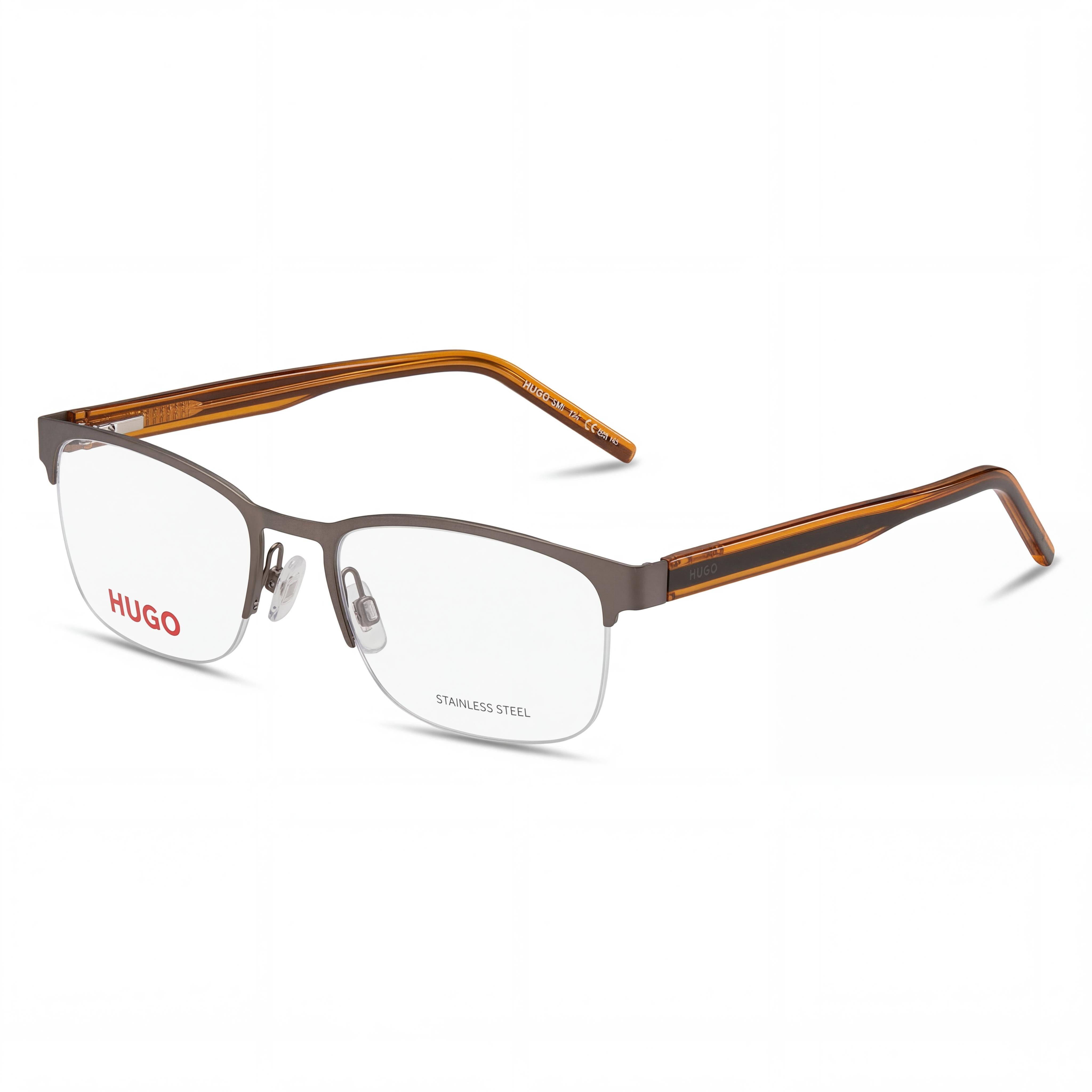 Hugo Boss Casual Men's Eyewear with Alloy Steel Frame and Polycarbonate Lenses in Ruthen Green 53mm, Photo 1