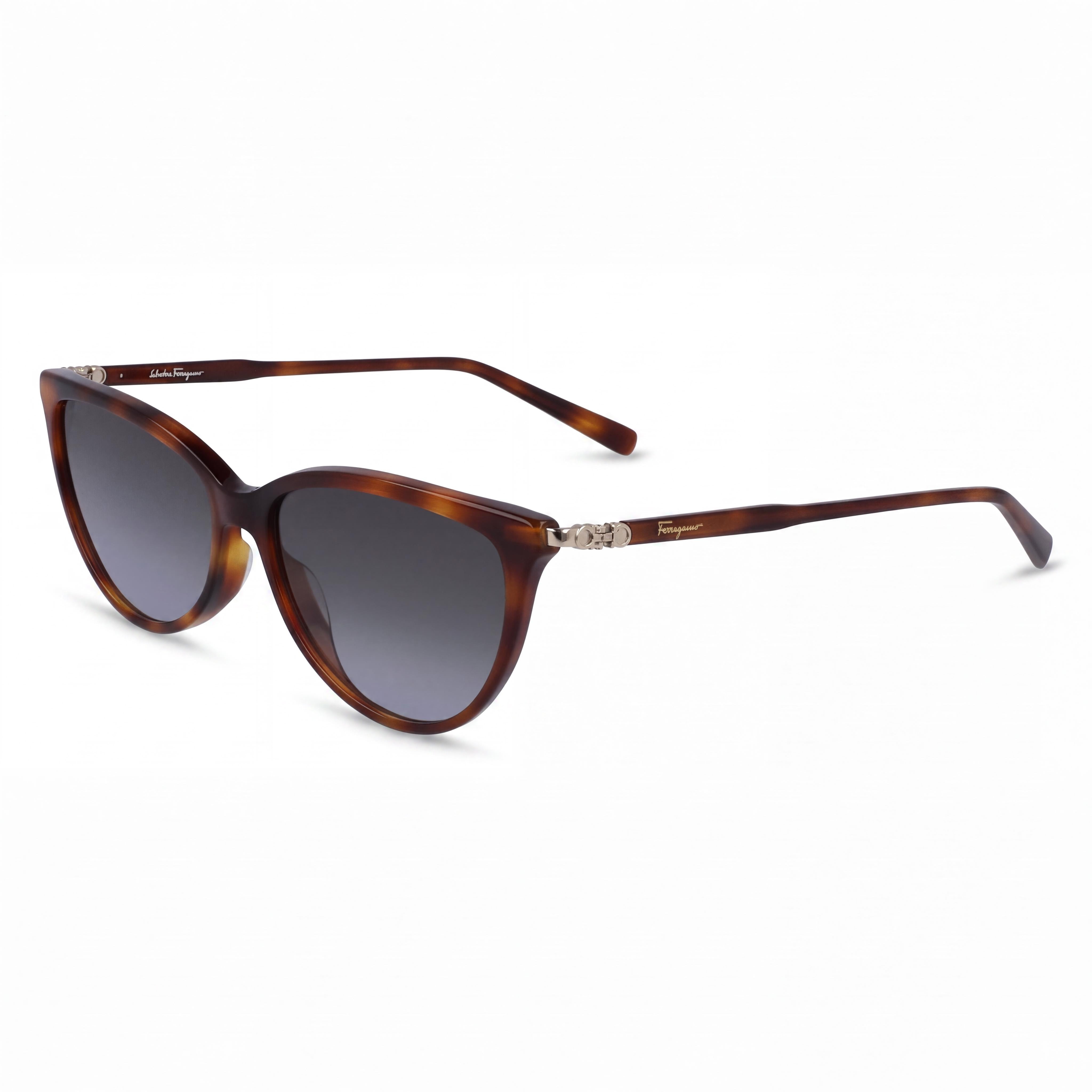 Salvatore Ferragamo SF2870SL Unisex Tortoise Acetate Gradient Grey UV Sunglasses 55mm, Photo 1