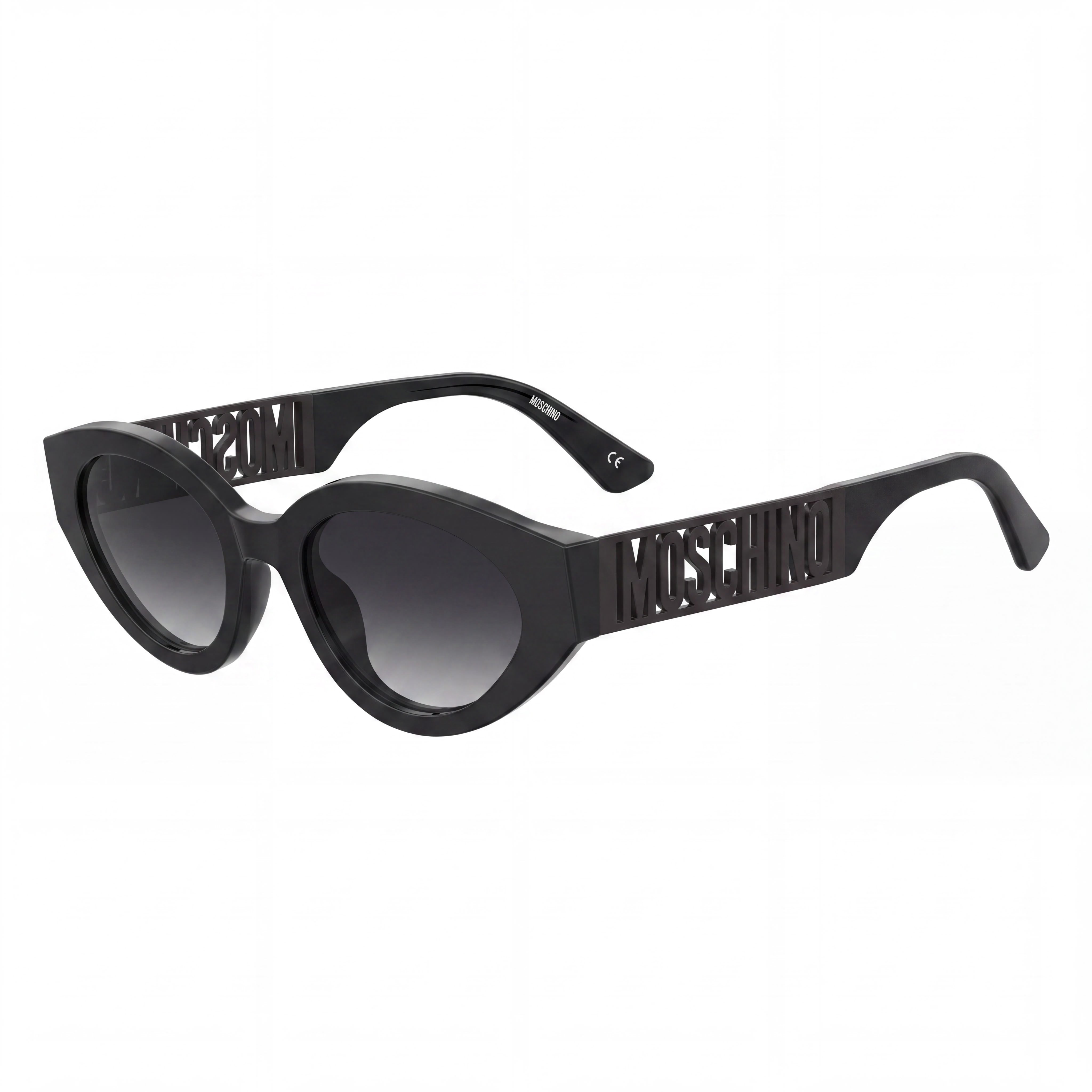 Moschino Casual Women's Black Acetate Frame Sunglasses with Non-Polarized Dark Grey Shaded Lenses 51mm, Photo 1