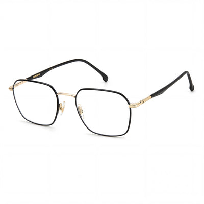 Gafas Modernas Carrera para Hombre y Mujer con Montura de Acero de Aleación Dorada y Lentes de Policarbonato, Tamaño 53 mm