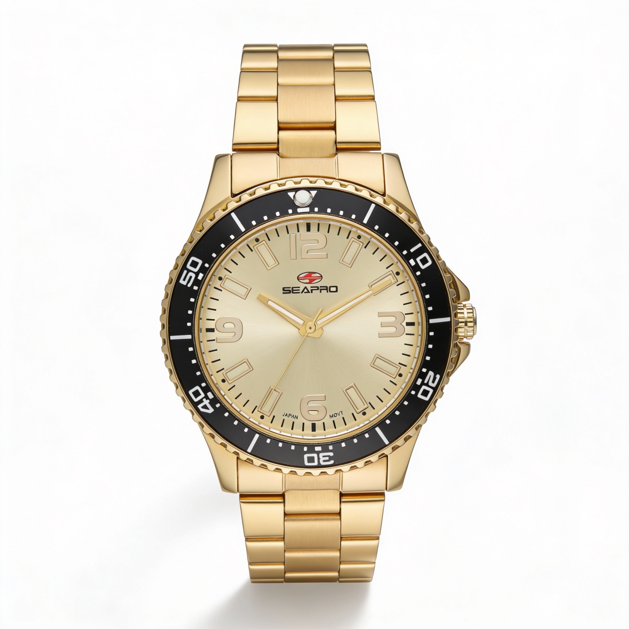 Reloj analógico de cuarzo Seapro para mujer, de acero inoxidable dorado, 40 mm, Photo 1
