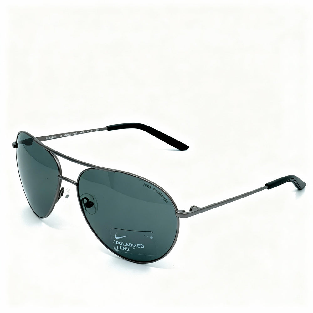 Nike Classic Men's Satin Gunmetal Plastic Frame Polarized UV Protected Grey Glass Lenses 61mm Sunglasses