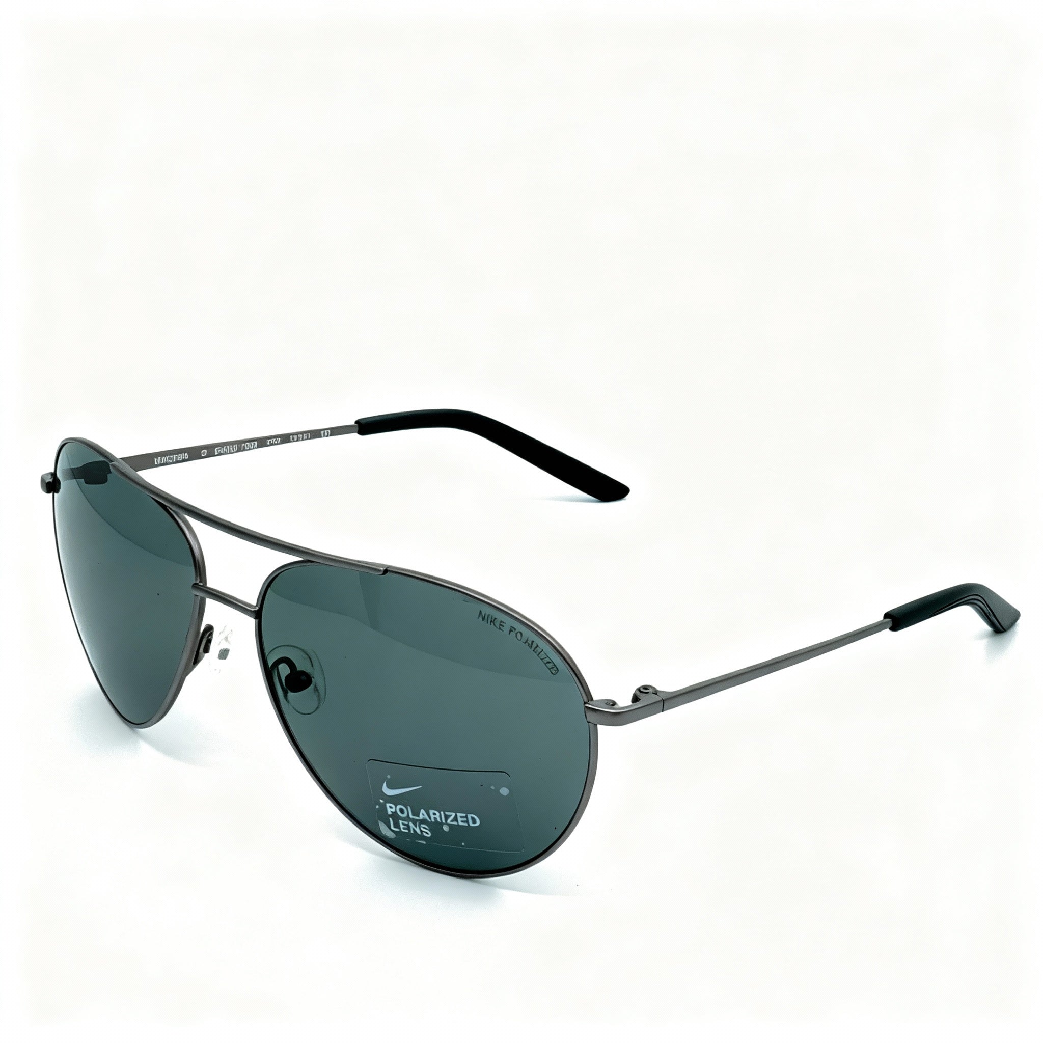 Nike Classic Men's Satin Gunmetal Plastic Frame Polarized UV Protected Grey Glass Lenses 61mm Sunglasses