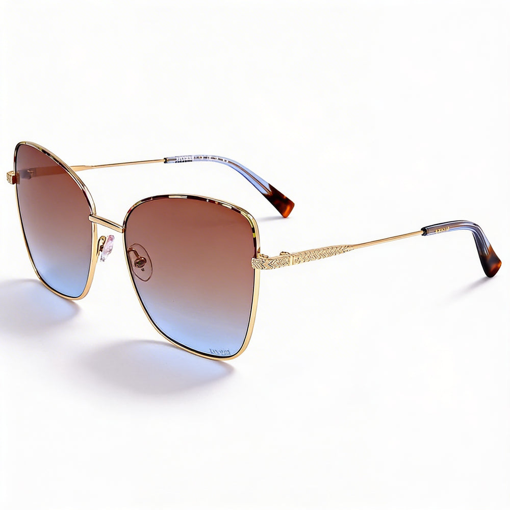 Gafas de sol Missoni Classic para mujer con montura de metal gris dorado y lentes de color gris oscuro de 59 mm con protección UV