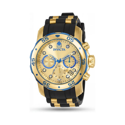Invicta 17887 Men's Casual Swiss-Quartz Chronograph Gold Tone Stainless Steel 48mm Water Resistant Watch
