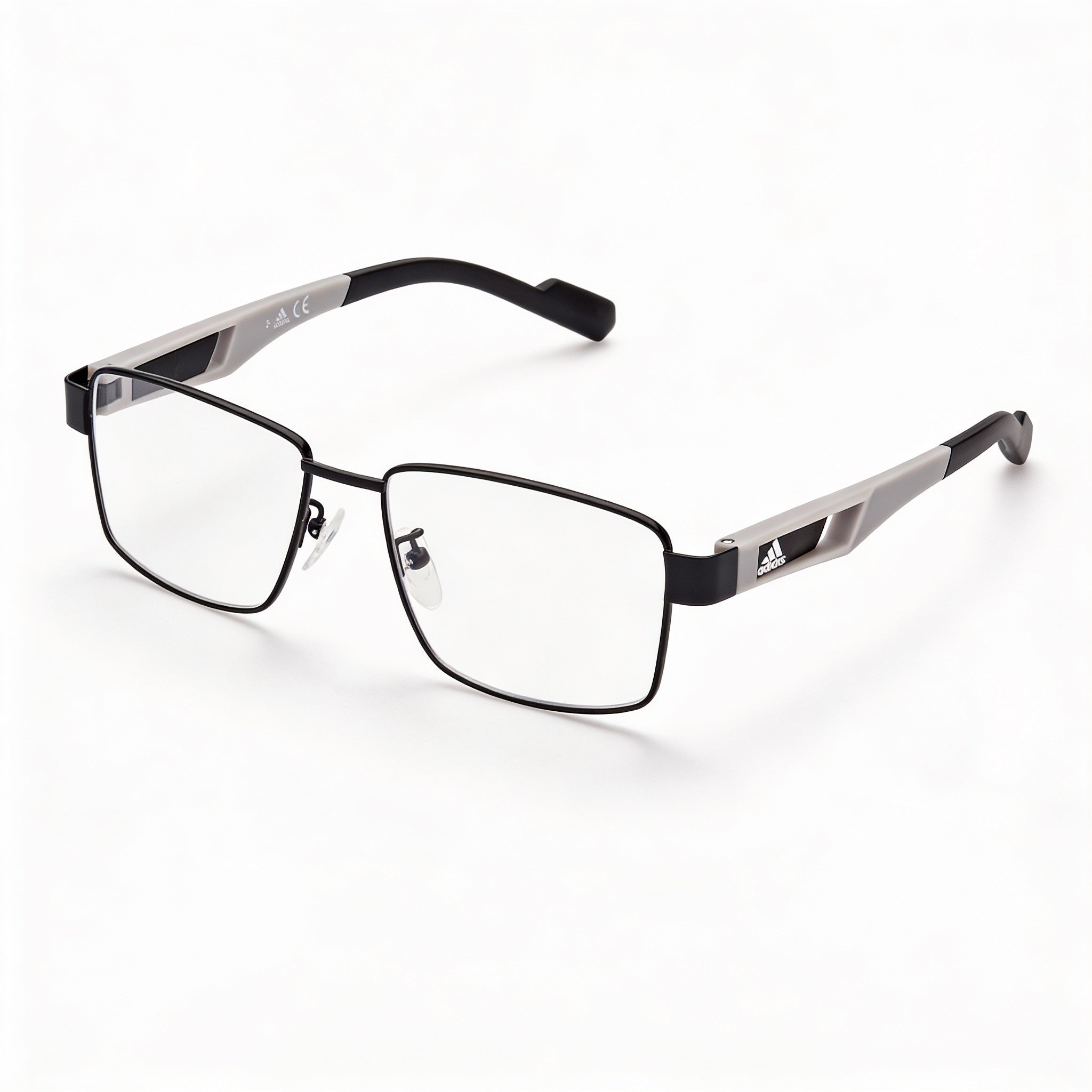 Gafas adidas para hombre, estilo casual, con montura metálica negra y lentes de policarbonato transparente, talla 54-16-145, Photo 1