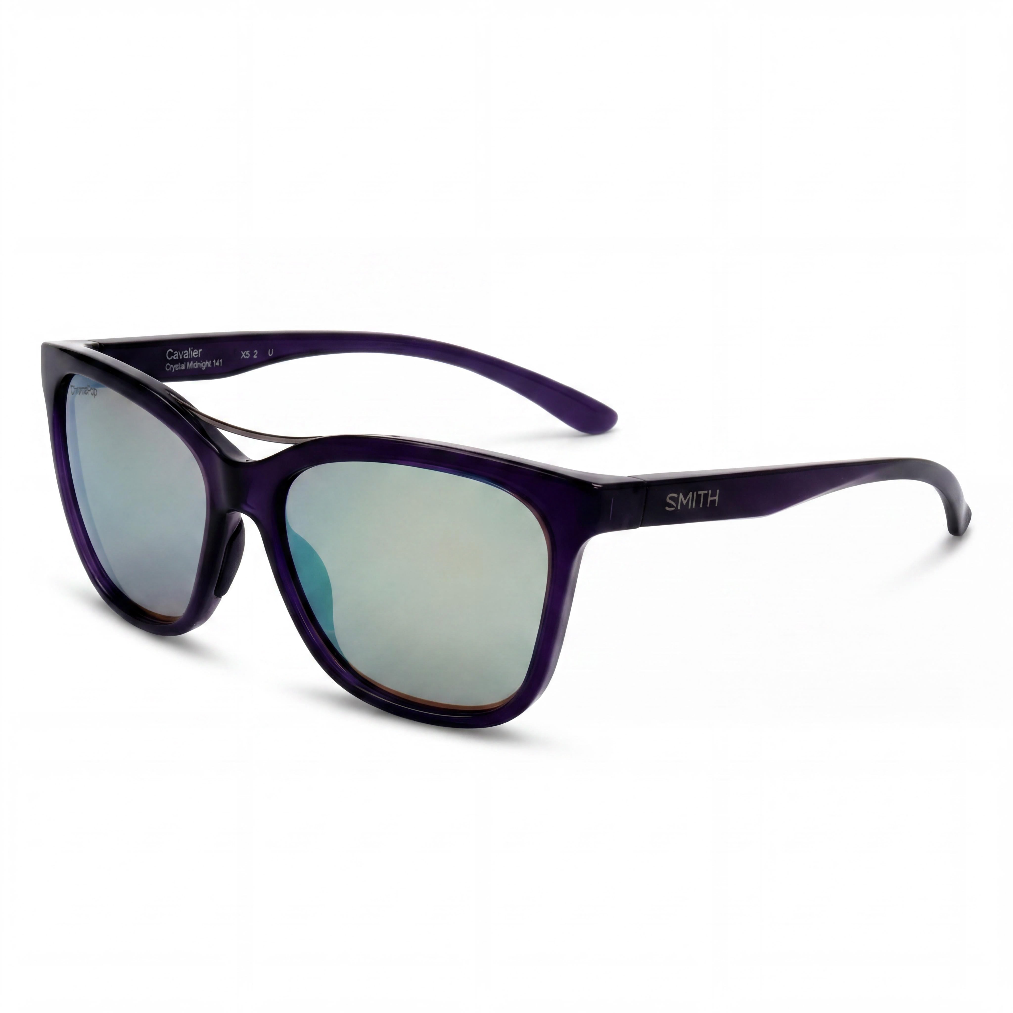 Gafas de sol unisex SMITH Cavalier, montura Crystal Midnight, lentes de espejo ópalo ChromaPop, sin polarizar, 100 % protección UV, 55 mm, Photo 1