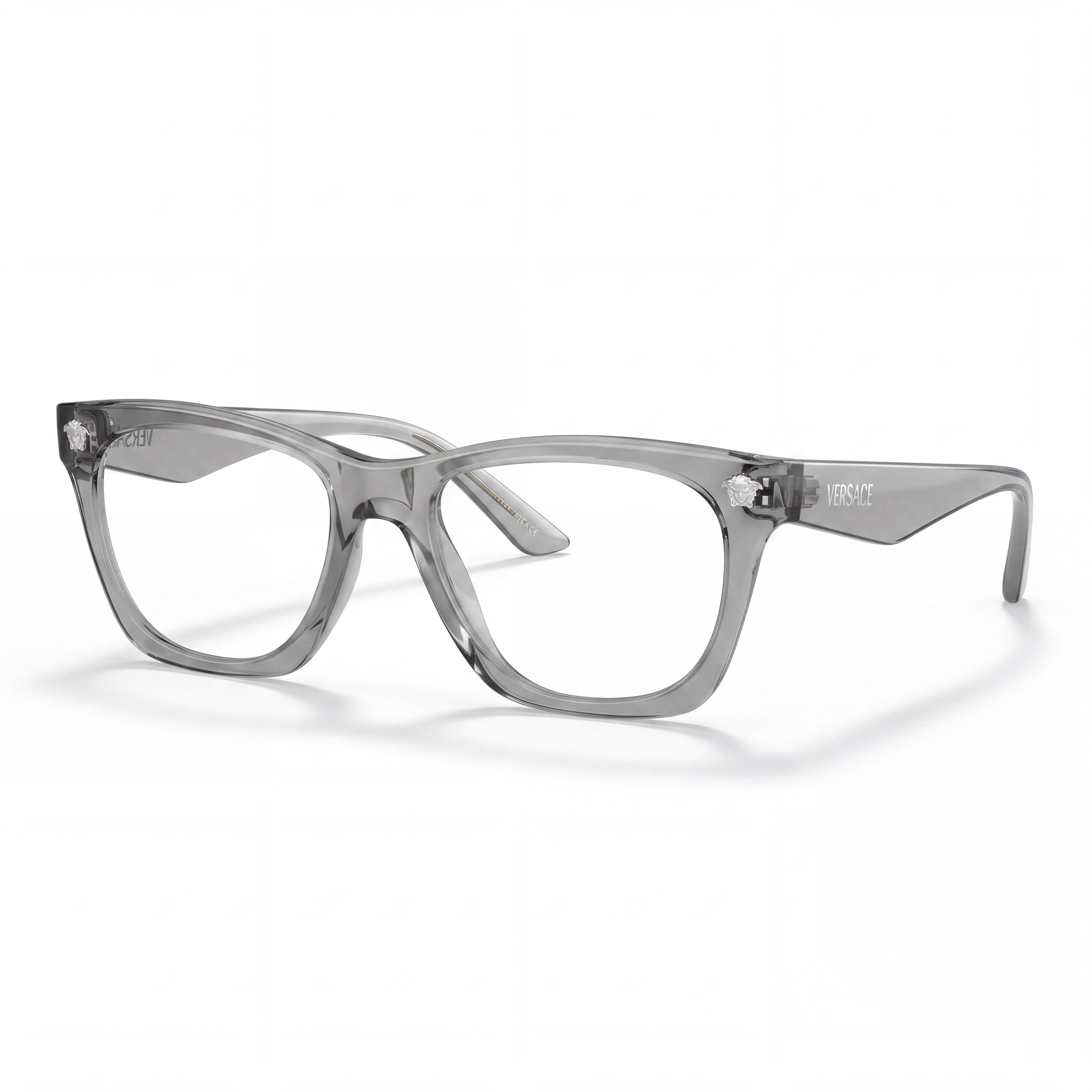 Versace Ve 3363 U Women's Grey Transparent Acetate Eyeglasses with Polycarbonate Lenses 50mm, Photo 1