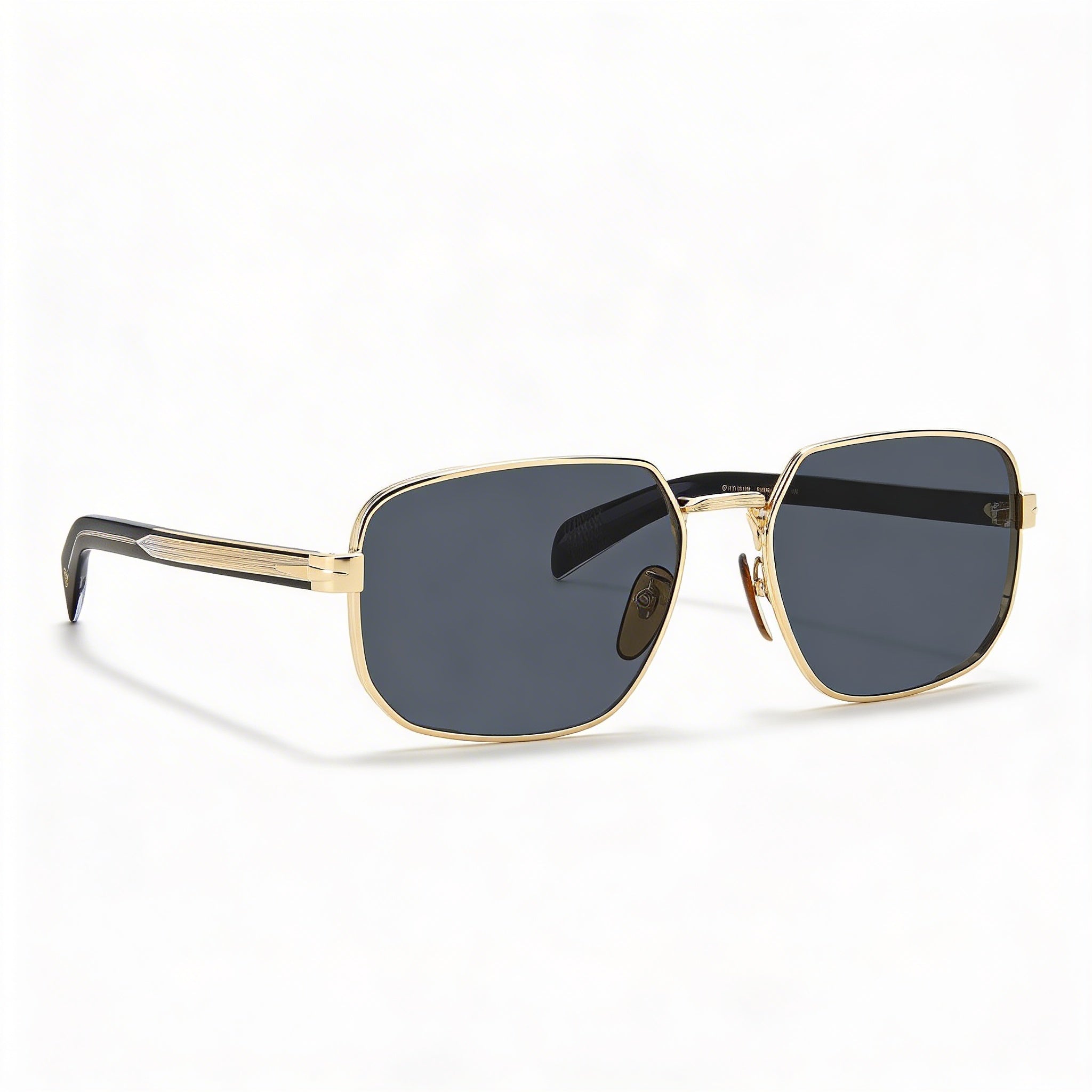 Gafas de sol David Beckham Db 7121/G/S para mujer, de acero inoxidable dorado y negro, lente de 60 mm, 100% UVA/UVB, sin, ligeras, Photo 2