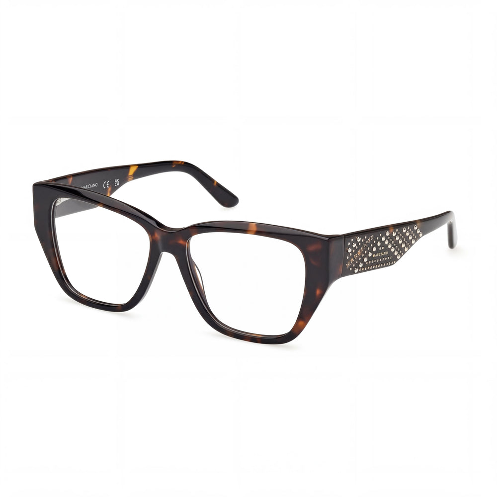 GUESS by Marciano Gm50019 Women's Dark Havana Plastic Non- Eyewear Frame 52-15-140