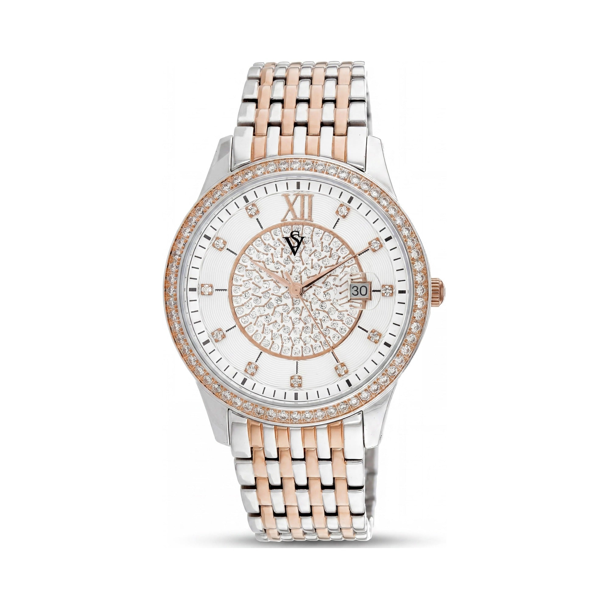 Christian Van Sant Women's White Dial Stainless Steel Case & Bracelet Quartz Watch, Photo 1