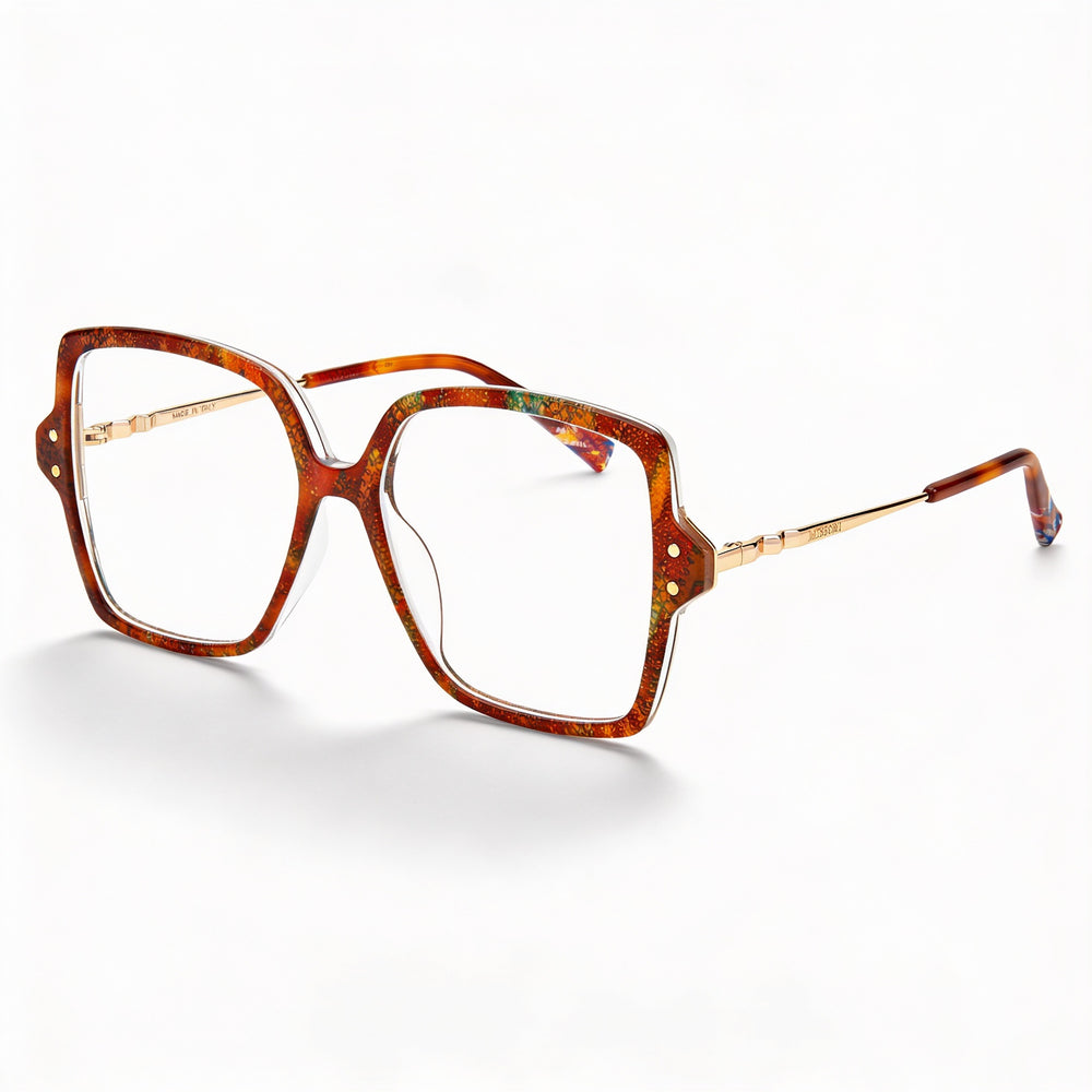 M Missoni Fabric Collection Women's Oversized Square Polyamide Optical Glasses Smokey Blue 53-16-140mm