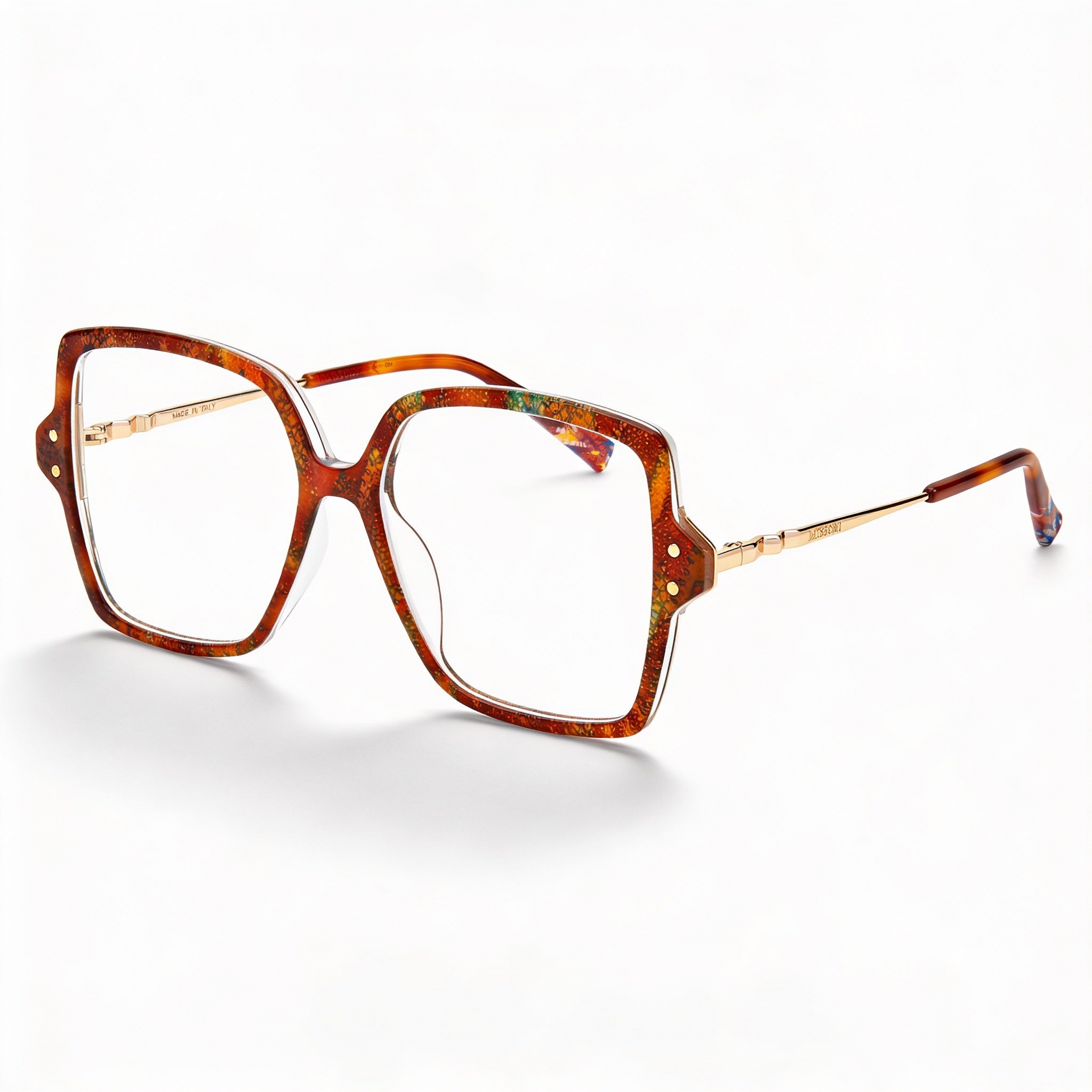 M Missoni Fabric Collection Women's Oversized Square Polyamide Optical Glasses Smokey Blue 53-16-140mm, Photo 1