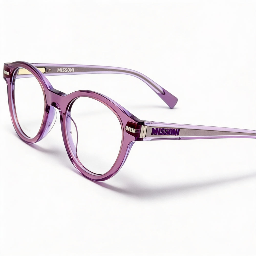 Missoni Mis 0050 Unisex Casual Acetate Eyewear with Non-Polarised Violet Lilac Lenses 48mm