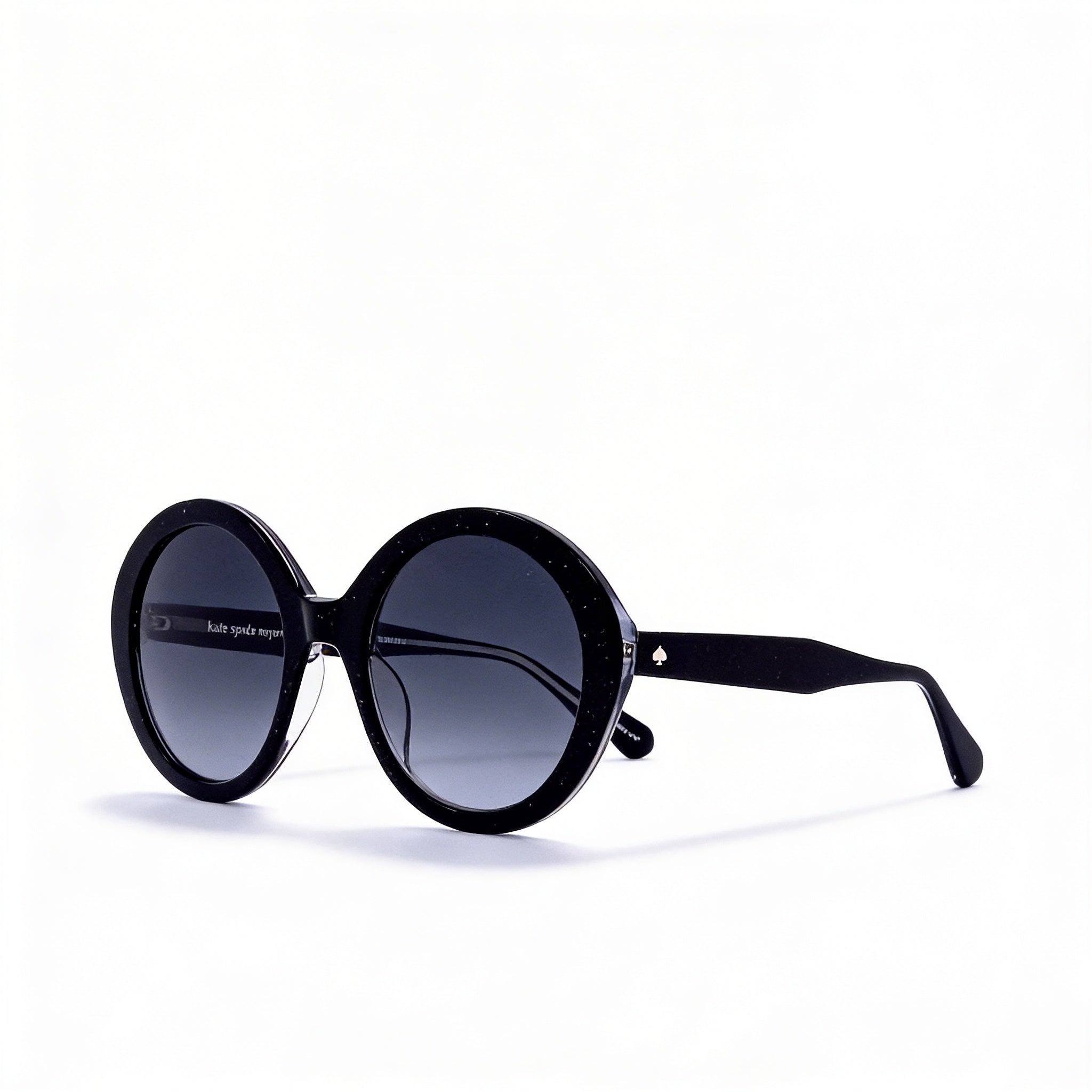 Gafas de sol de acetato negro gris de mujer de temporada Kate Spade New York con lentes negras y protección UV 55 mm, Photo 1