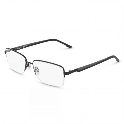 Flexon H6084 Women's Metal Optical Frames, Matte Black, Lens Width 57mm, Bridge Width 17mm