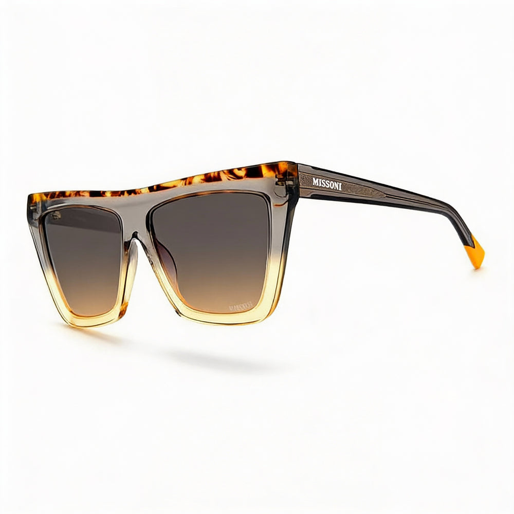 Missoni Classic Unisex Acetate Non-Polarized Sunglasses, Grey Ochre Brown Ochre Frame, Brown Ochre Lenses, 59mm