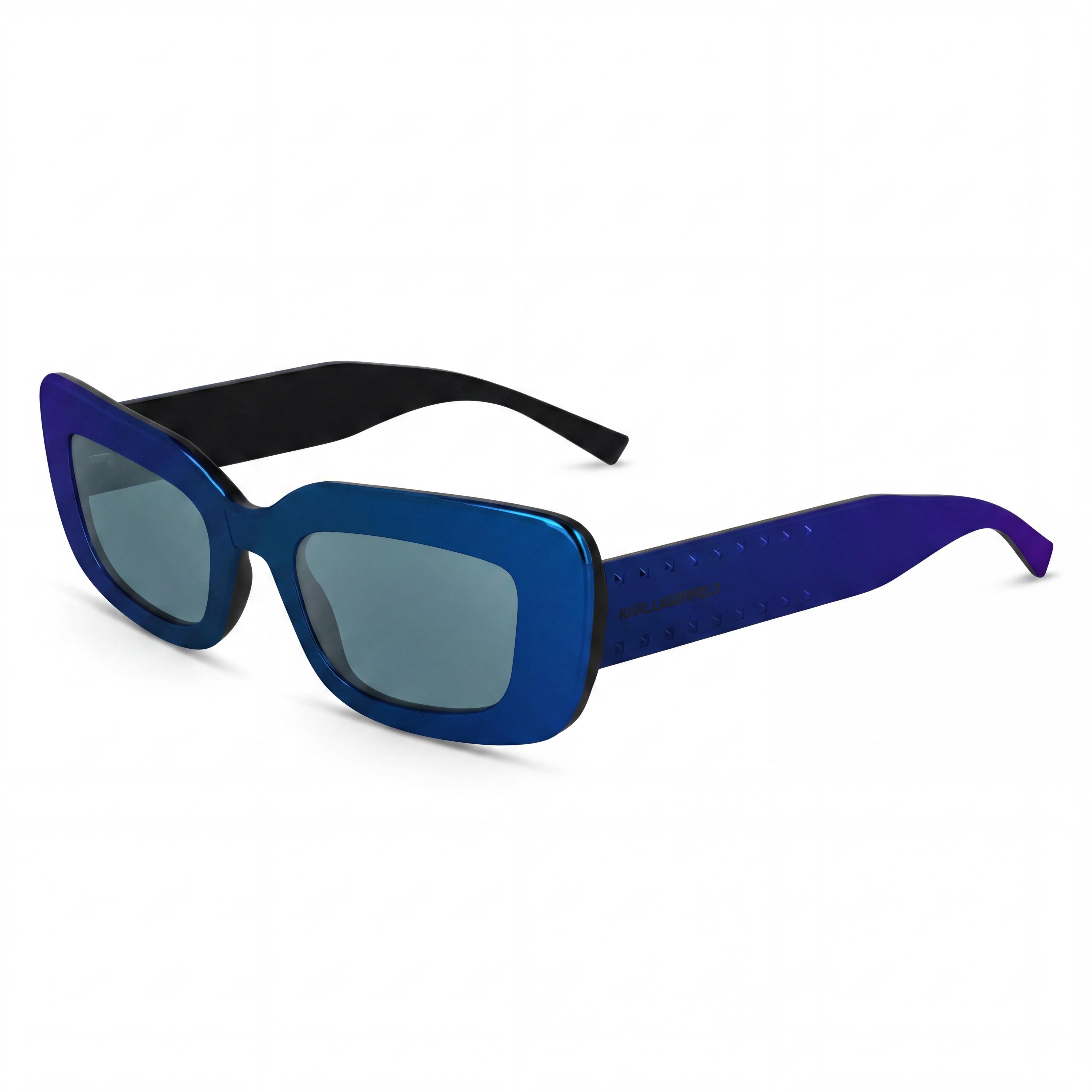 Karl Lagerfeld Kl6164s Women's Mirror Blue Bio-Injected Plastic UV Protection Sunglasses Size M, Photo 1