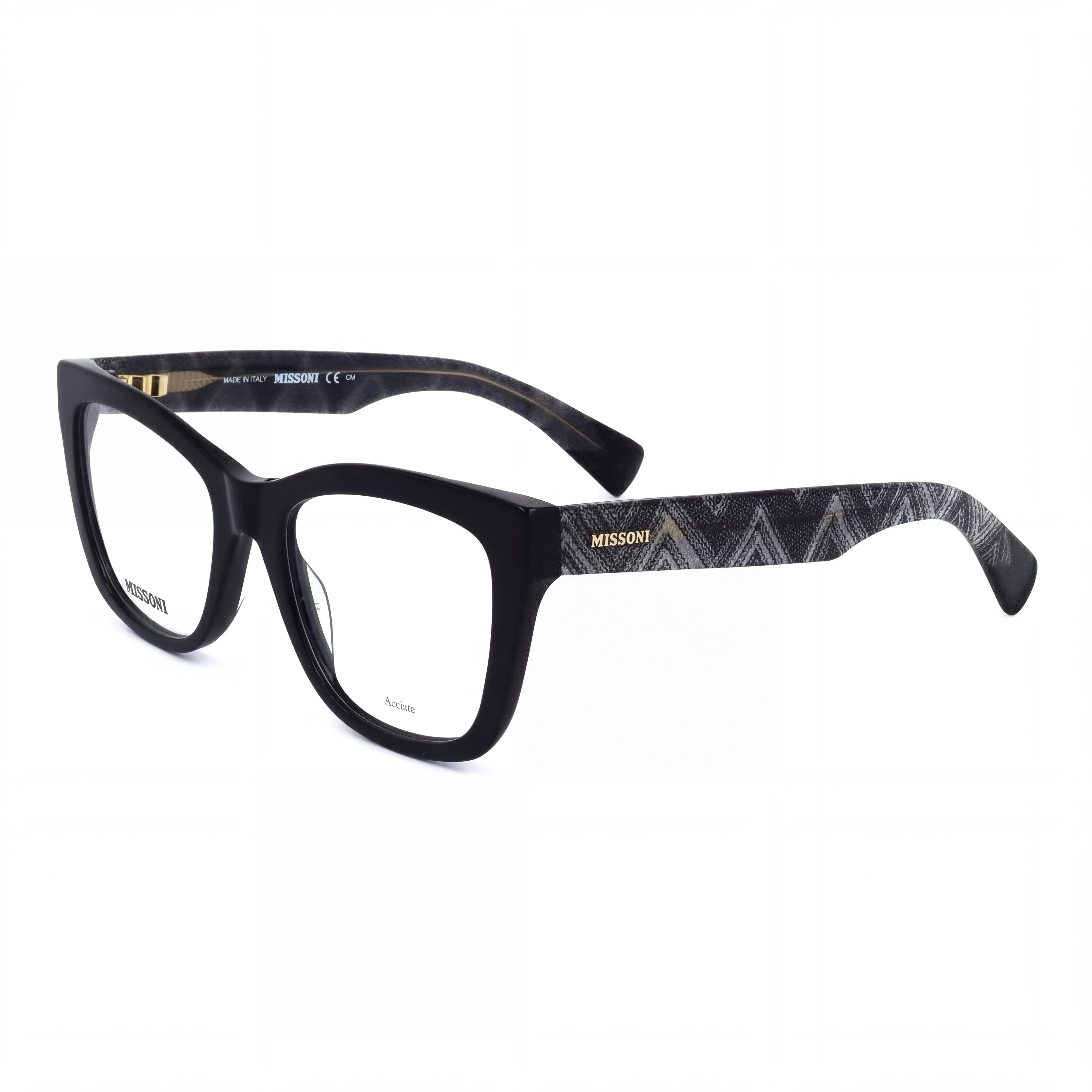 Gafas Missoni Casual para Mujer, Acetato Negro, Tamaño del Armazón 53mm Lente, 19mm Puente, 140mm Patilla, Photo 1