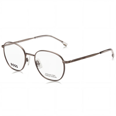 Hugo Boss Boss 1415 Men's Eyewear, Featuring a Metal Frame, Matte Dark Ruthenium Color, 55mm Lens Size