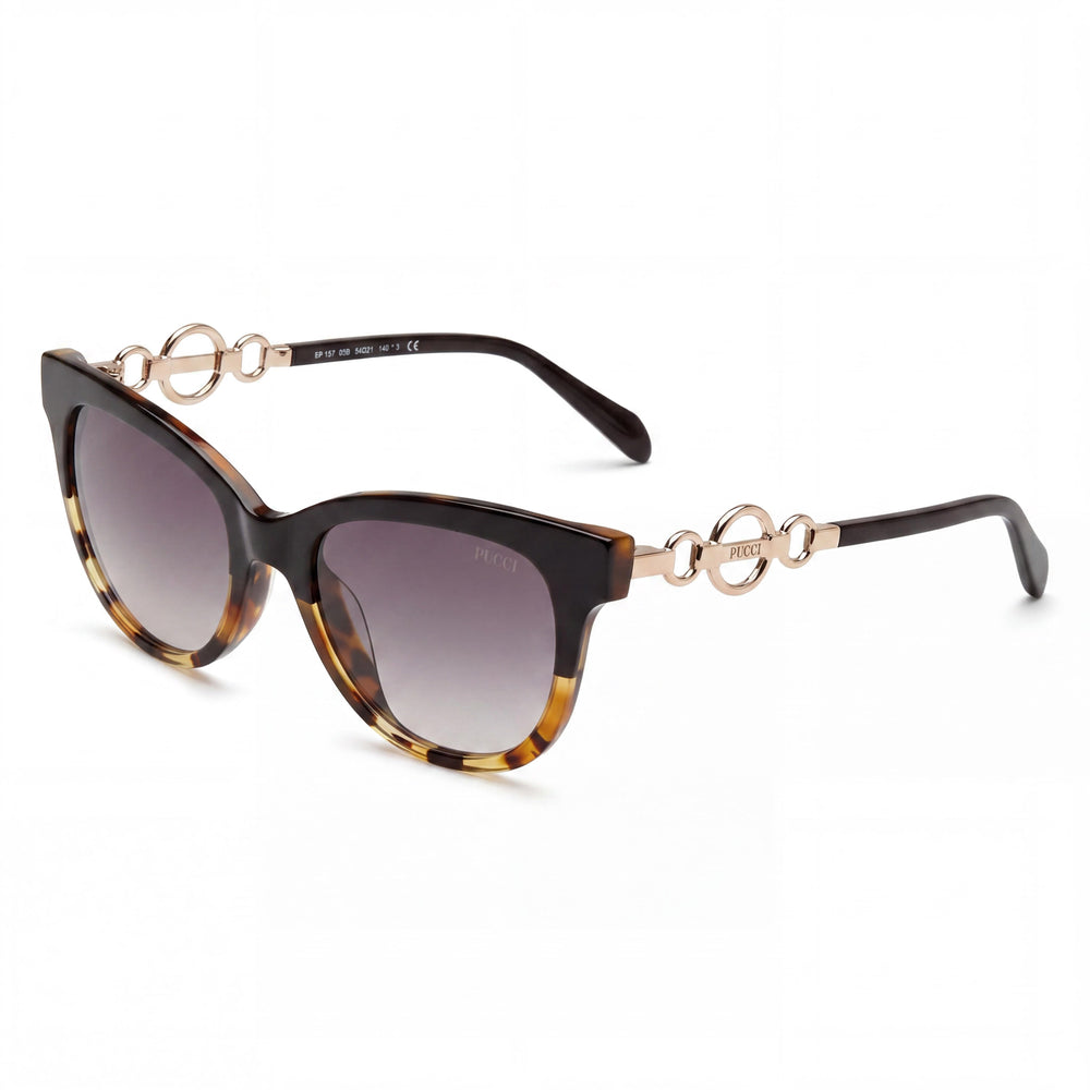 Gafas de sol unisex modernas Emilio Pucci con montura de plástico no polarizada de 54 mm