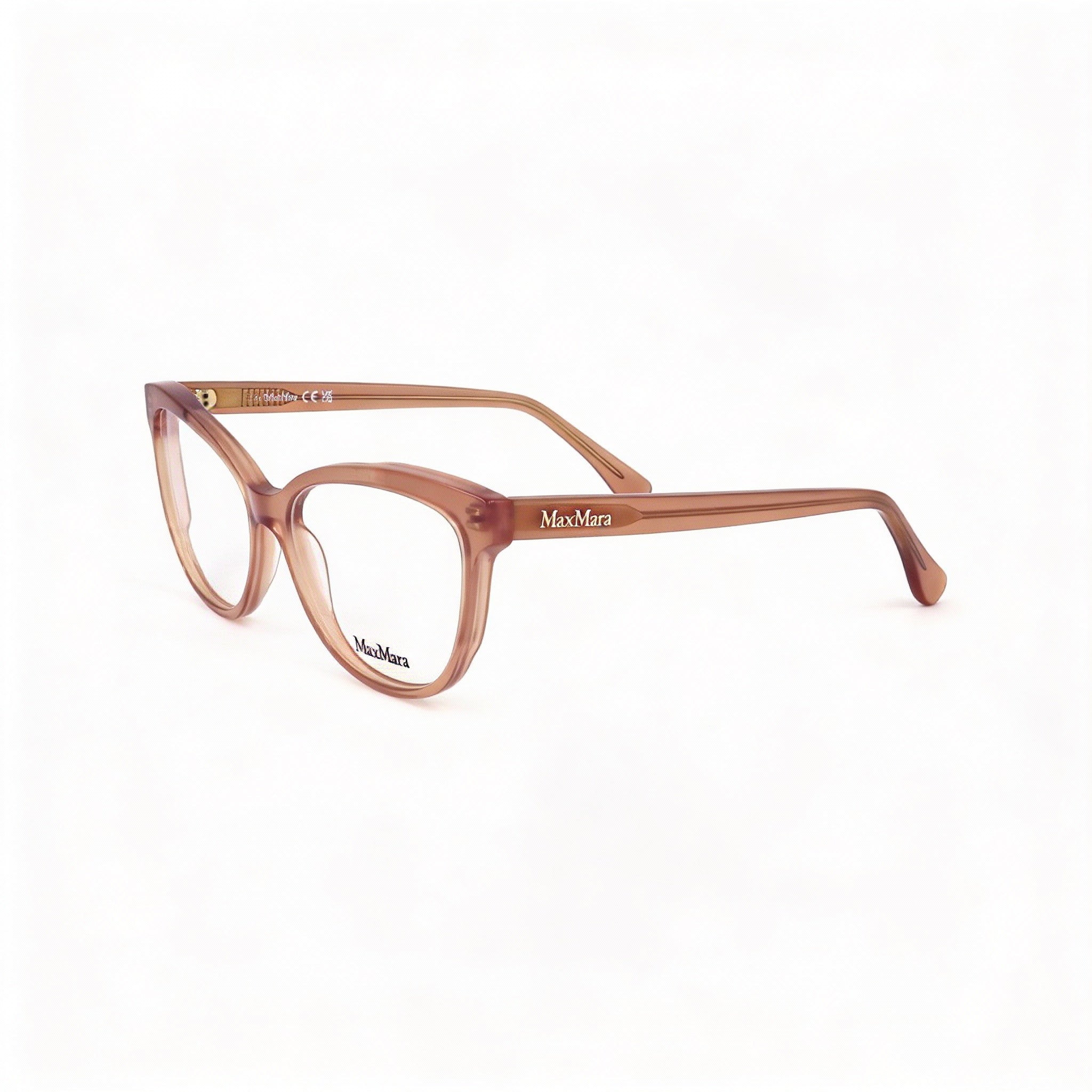 MaxMara MM5093 Women's Casual Style Eyeglasses featuring Shiny Pink Acetate Frame 54-15-140, Photo 1