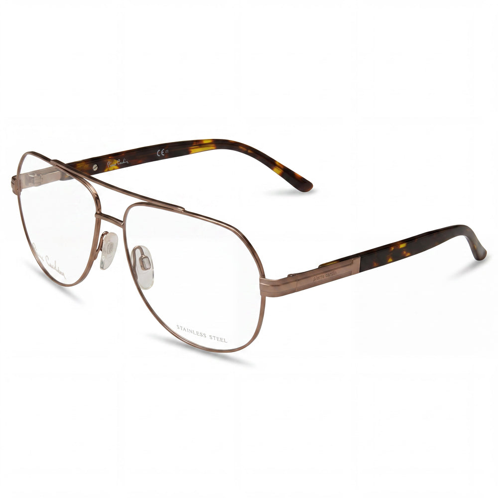Pierre Cardin P.C. 6844 Men’s Bronze Metal Spectacle with Clear Lenses 7-1-4