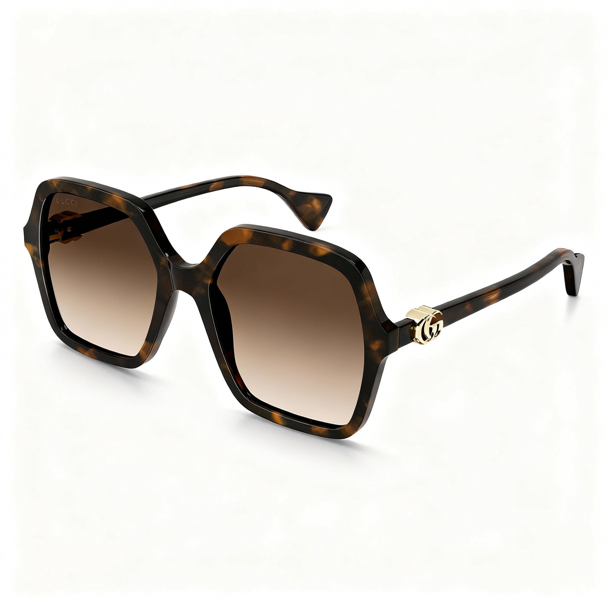 Gucci GG1072S-002 Women's Brown Gradient Lens Havana Acetate Full Rim Square Sunglasses 56-19, Photo 1
