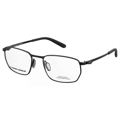 Under Armour Temporary Men's Eyewear, Stainless Steel Frame, Polycarbonate Lenses, Matt Black, Size 55-18-140mm