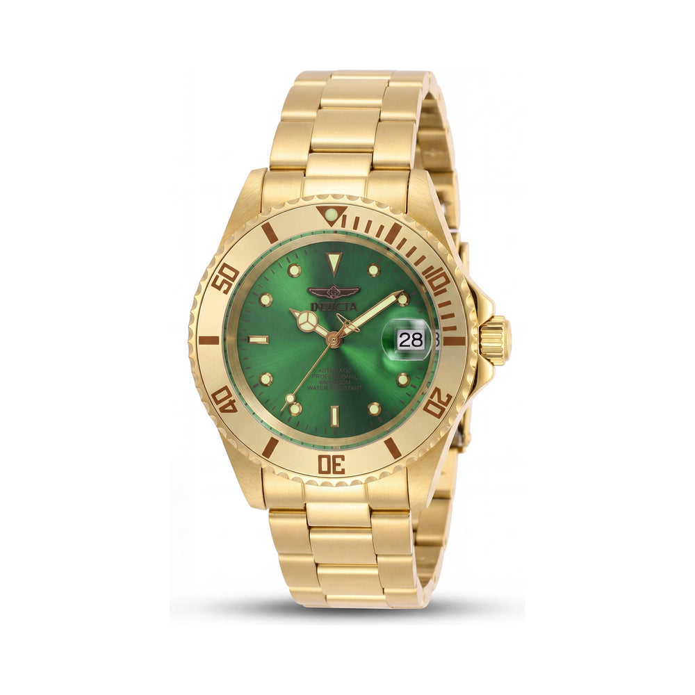 Invicta Pro Diver 28665 Gold Green Men's Automatic Watch, 40mm