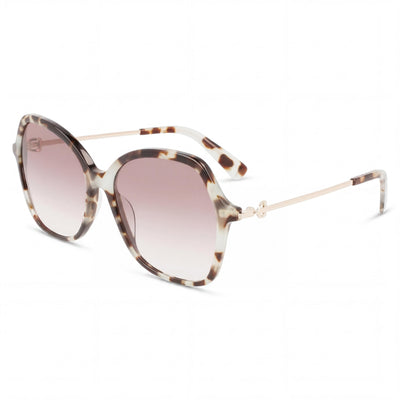 Gafas de sol Longchamp Casual Havana Aqua para mujer, montura de acetato con lentes de policarbonato y ancho de lente de 57 mm.