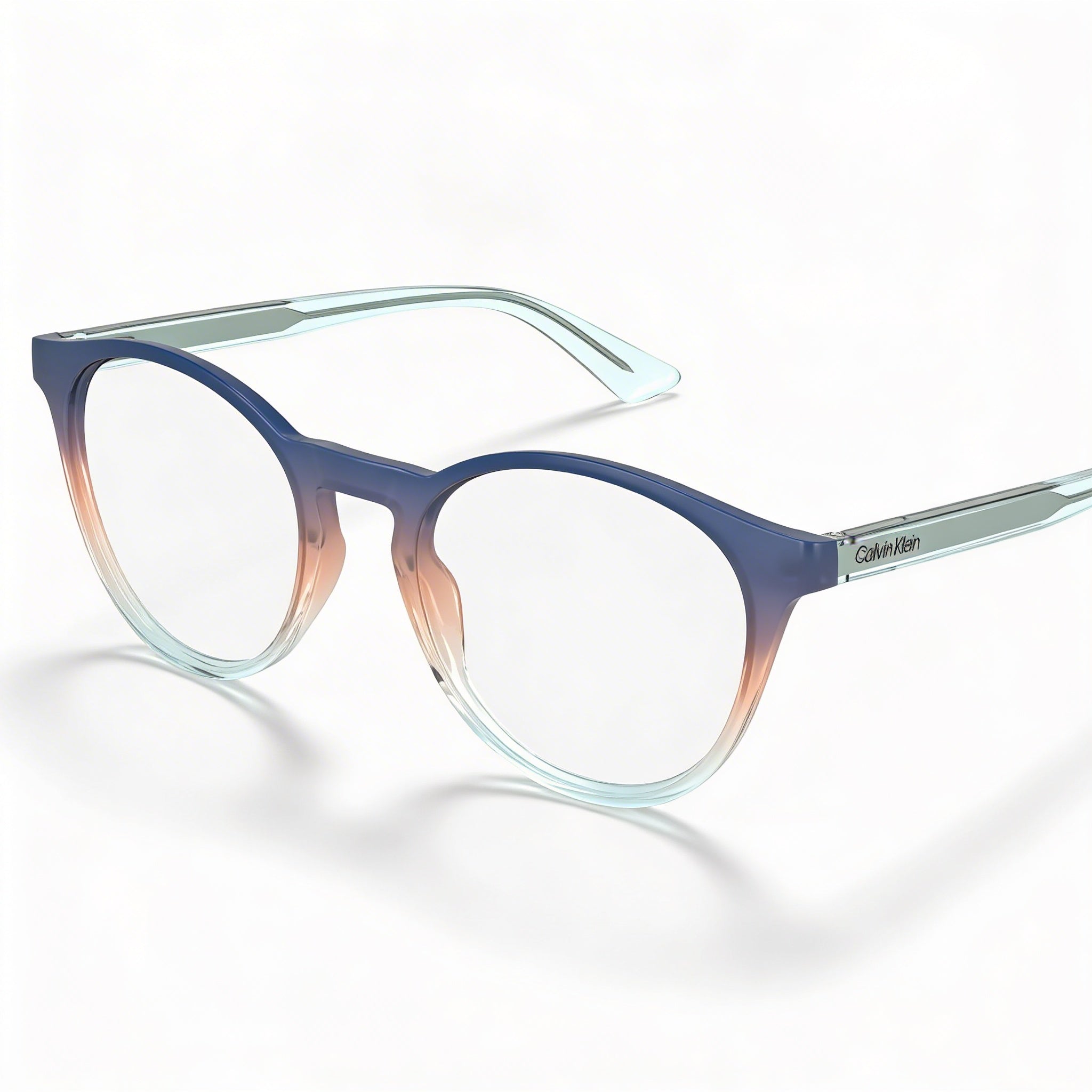 Calvin Klein Modern Women's Blue/Nude/Azure Injected Frame Eyewear 50mm Lens Width, Photo 1