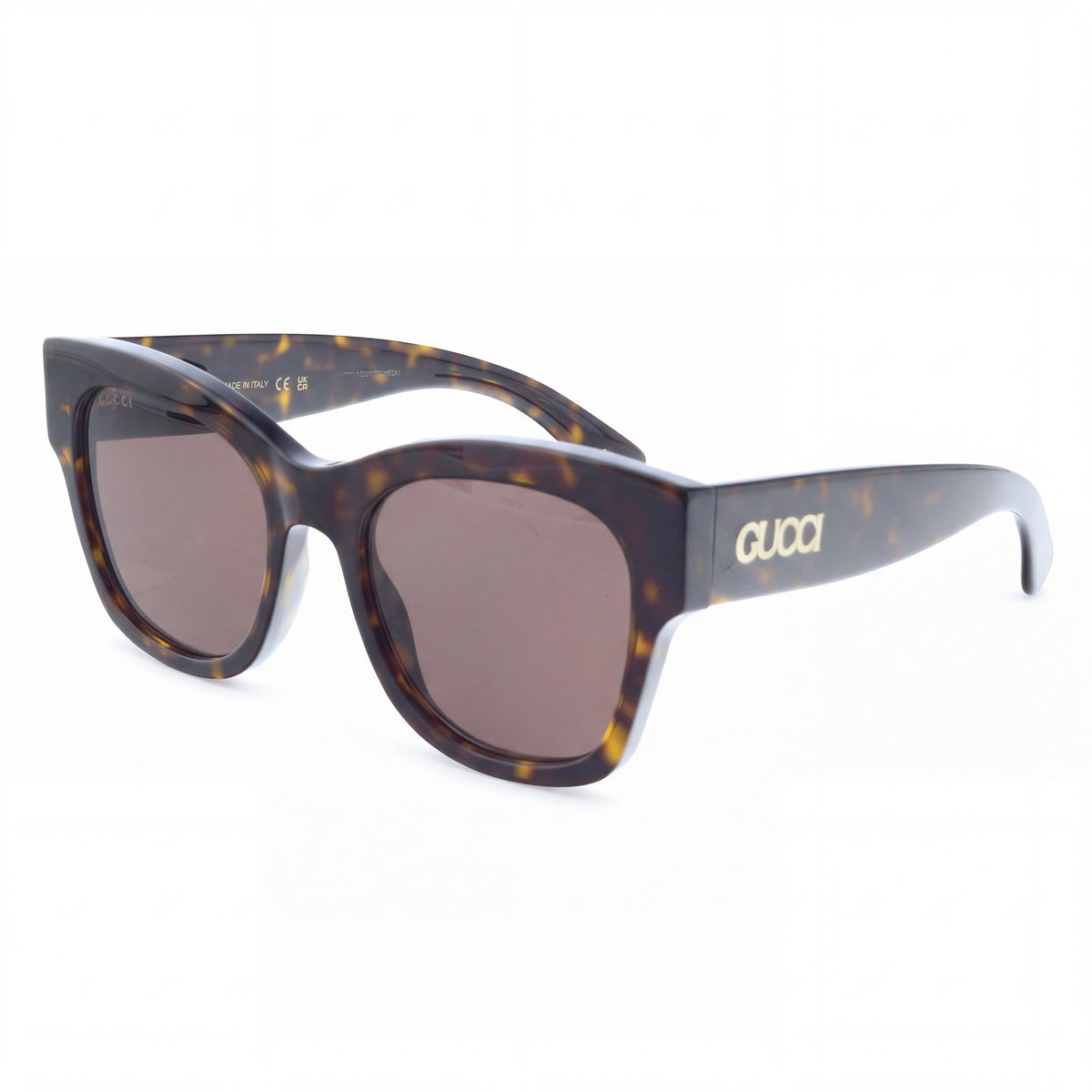 Gucci Women's Classic Square Acetate Havana Tortoiseshell Frame with Non-Polarized Polycarbonate Lenses Sunglasses 53mm, Photo 1