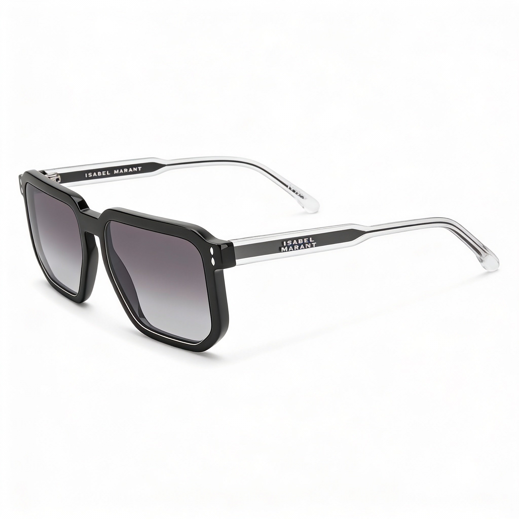 Isabel Marant Casual Women's Black Acetate Frame Non-Polarized Dark Grey Shaded Sunglasses 55mm, Photo 1
