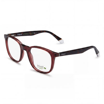 Polaroid Modern Women's Red Acetate Frame Polycarbonate Lens Non Eyewear 50mm