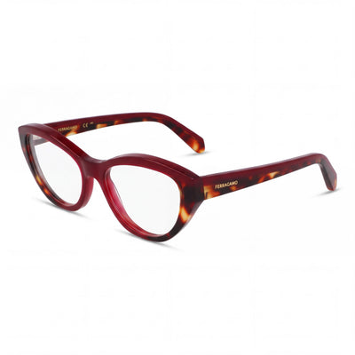 Ferragamo Sf3011 Women's Acetate Frame Eyewear, Opaline Burgundy Red Tortoise, 53-17-140