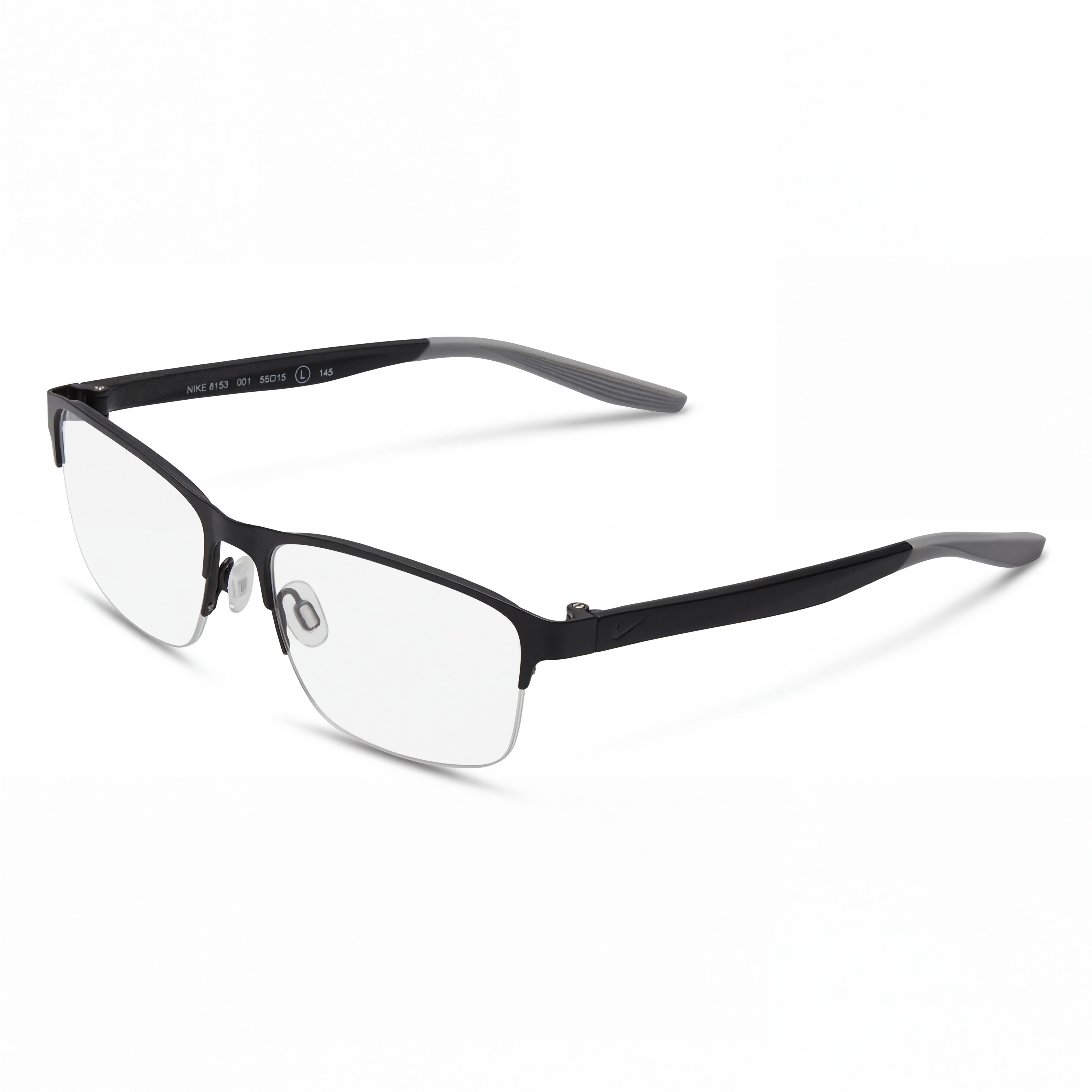 Nike Modern Unisex Metal Frame Satin Black Matte Black with Polycarbonate Satin Black Matte Black 55mm, Photo 1