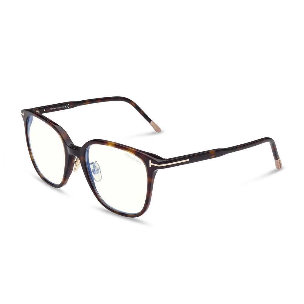 Tom Ford Ft5778-d-b Men's Dark Havana Acetate Frames Clear Lenses 53mm