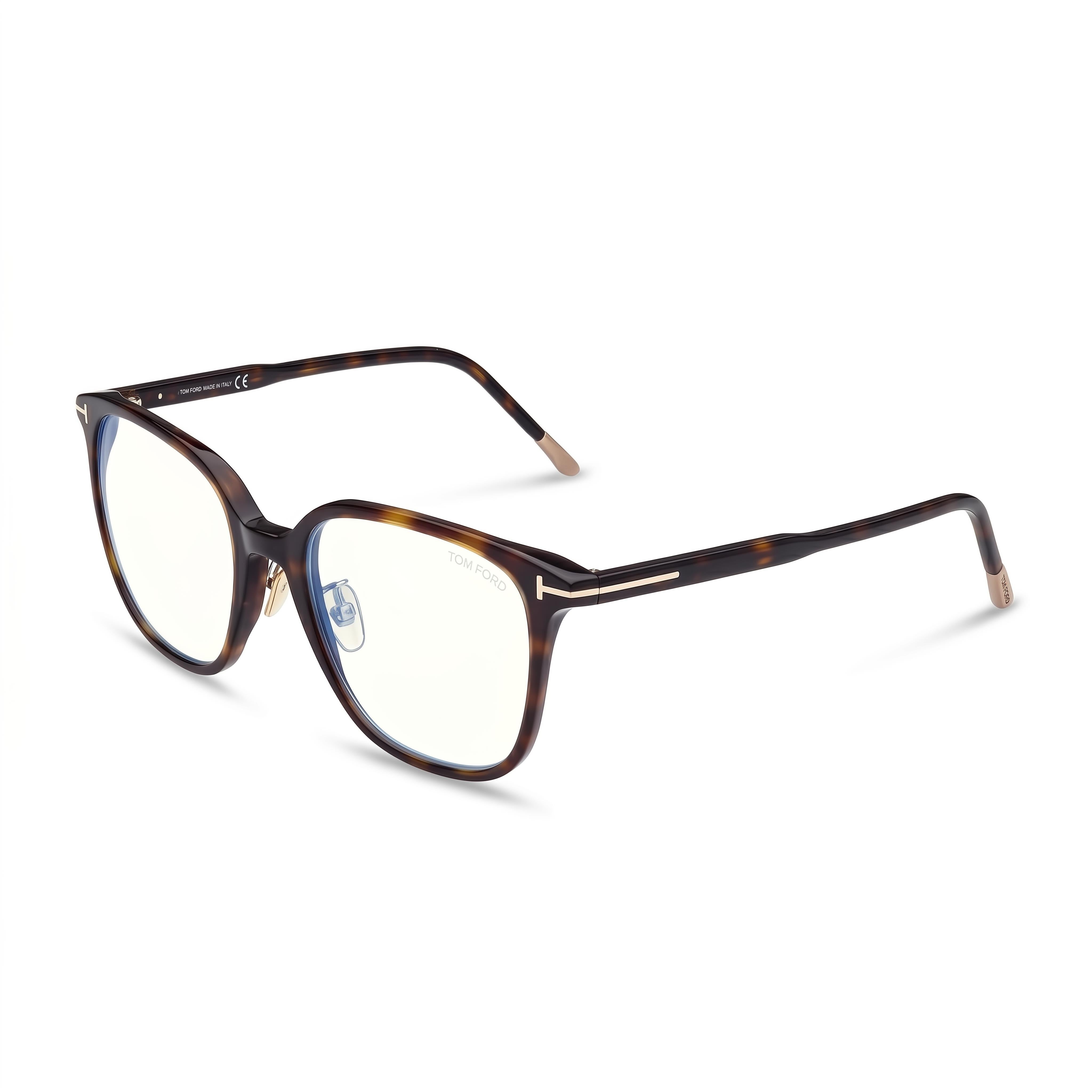 Tom Ford Ft5778-d-b Men's Dark Havana Acetate Frames Clear Lenses 53mm, Photo 1