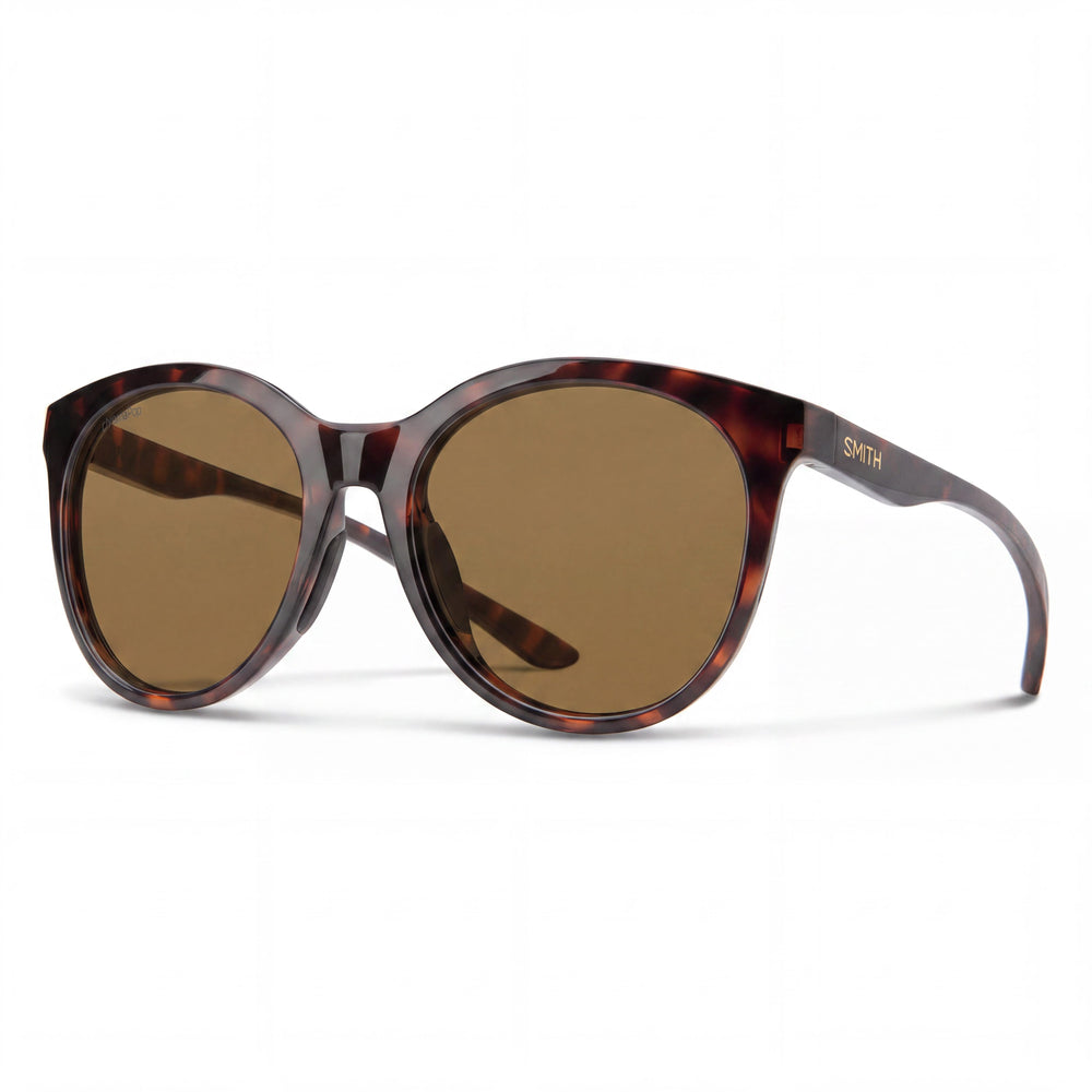 SMITH Bayside Unisex Tortoise Rilsan Clear Frame Sunglasses with Polarized ChromaPop Brown Lenses 54mm