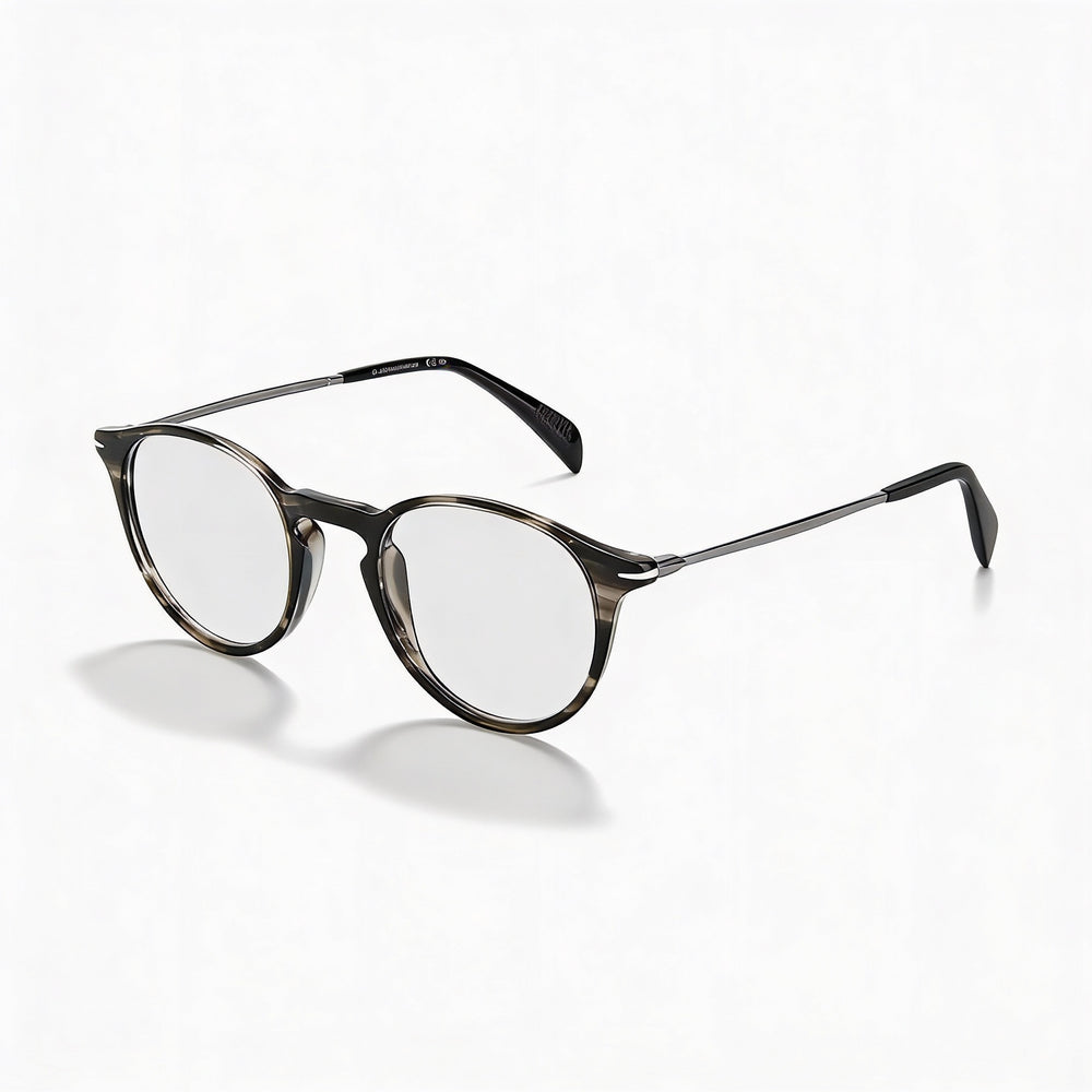 David Beckham Db 1049 Eyeglasses featuring a Grey Horn Plastic Frame with a 48mm Lens Width for Unisex