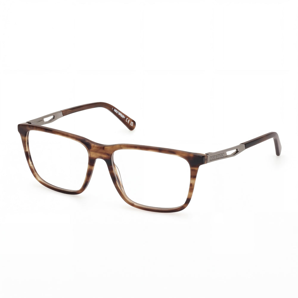 Harley-Davidson Classic Unisex Light Brown Horn Plastic Frame Non- Lenses Eyewear 54mm