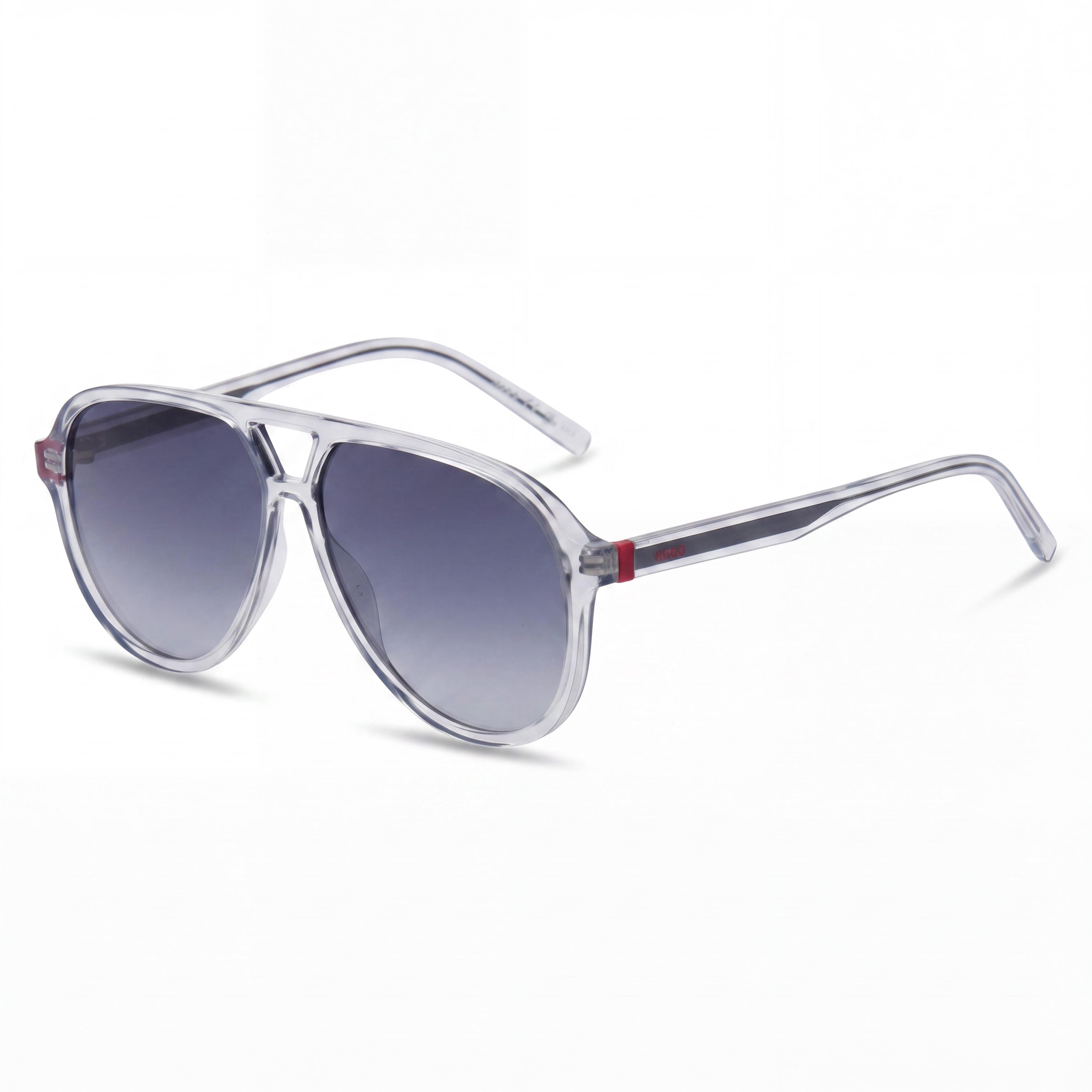 HUGO Women's HG 1334/G/S Mask Sunglasses Blue Grey Plastic Blue Sky Mirror 100% UV Protection 99mm, Photo 1