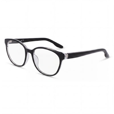 Gafas Nike 7164 de acetato para mujer, color negro cristal transparente, 52 mm
